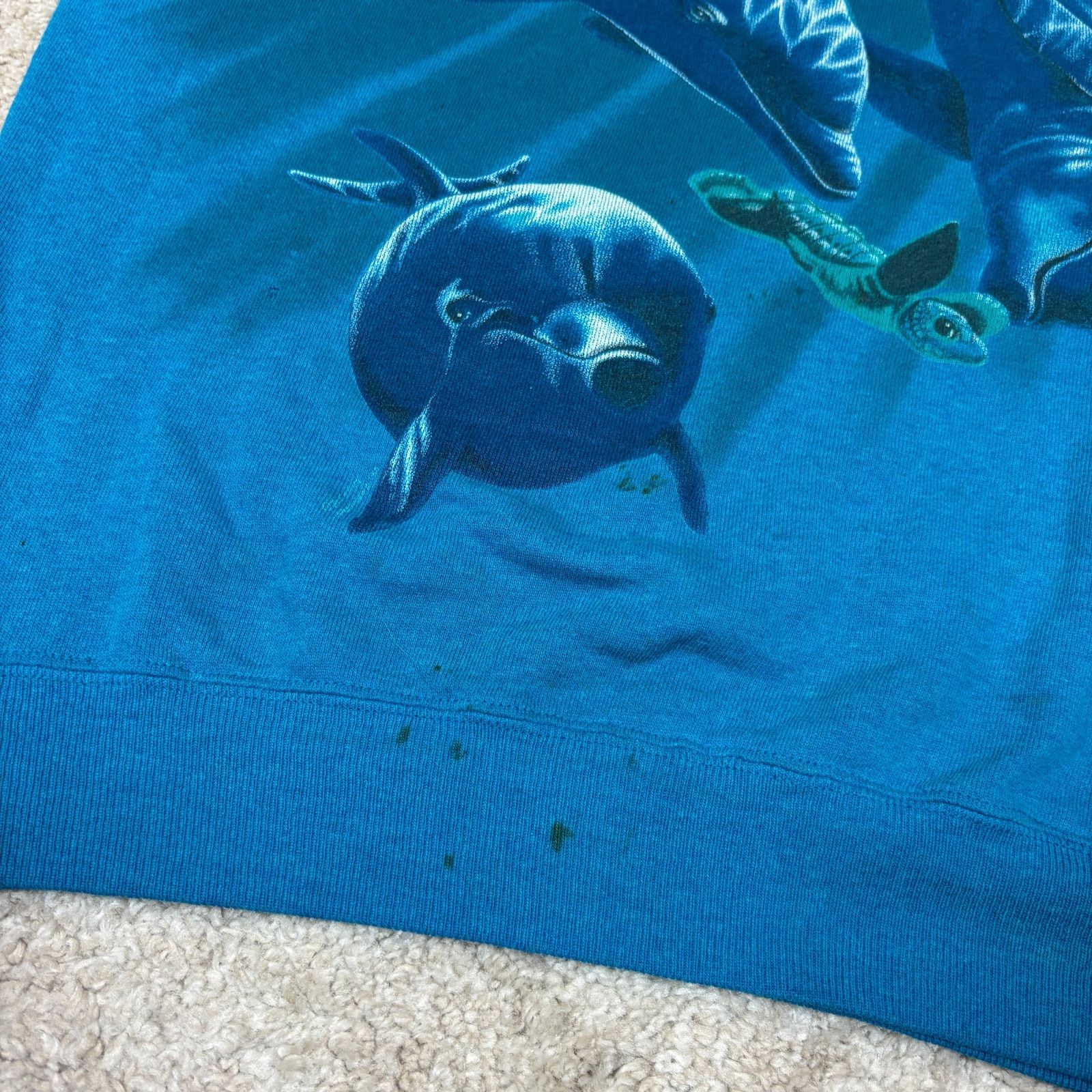 Hanes × Vintage Vintage 80s Dolphin Turtle Ocean Crewneck Sweatshirt Men's M Size US M / EU 48-50 / 2 - 8 Thumbnail
