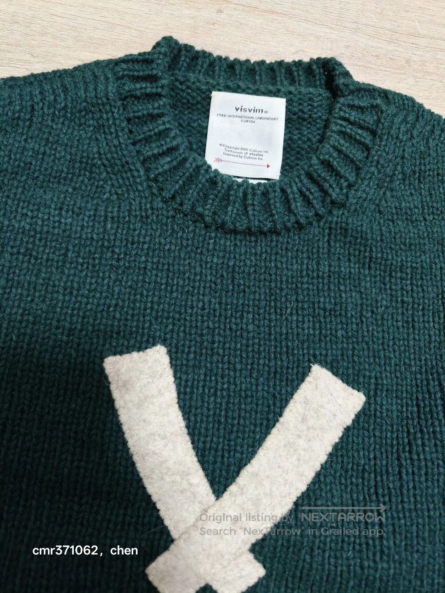 Visvim VISVIM 22AW LETTERMAN CREW KNIT. Size US M / EU 48-50 / 2 - 4 Thumbnail