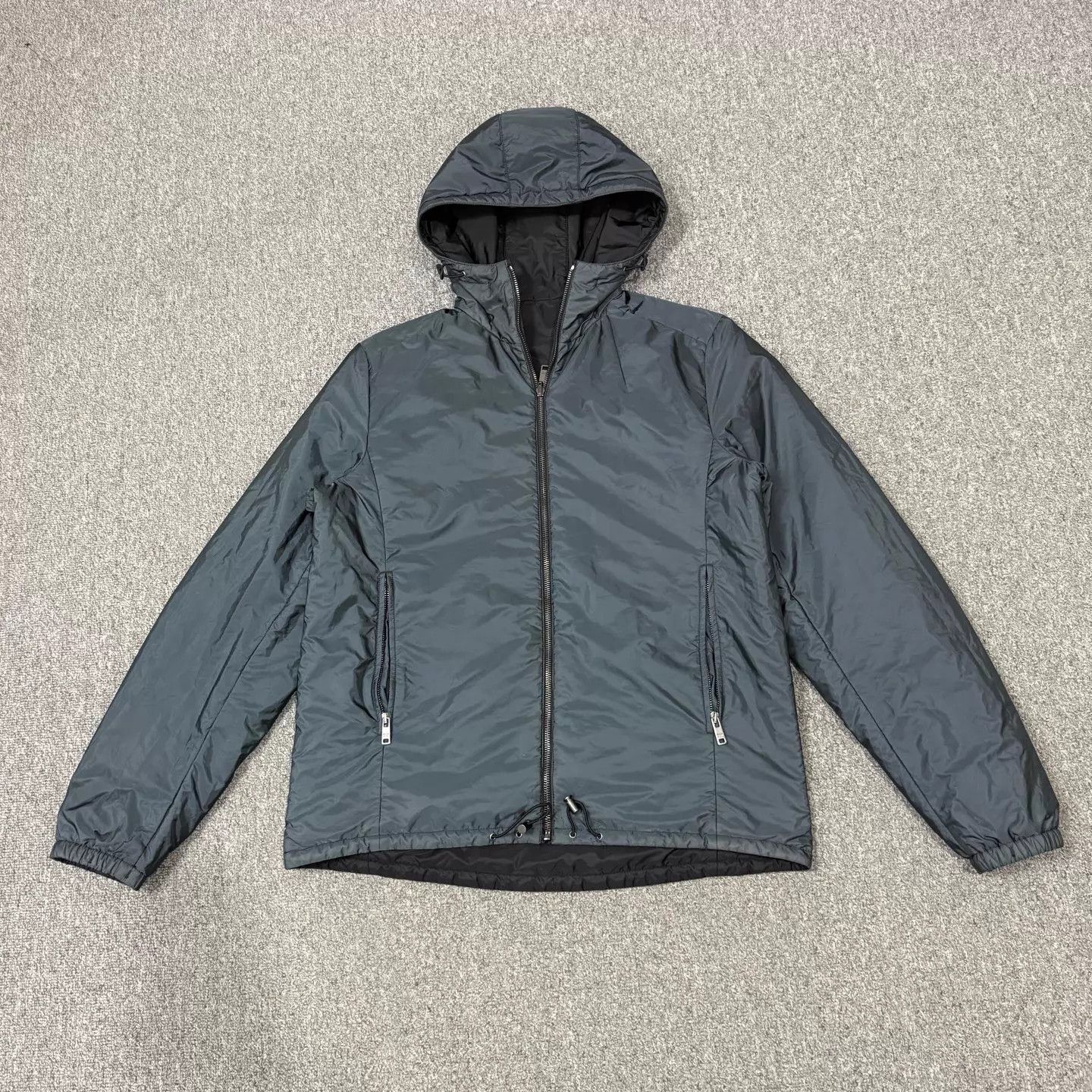 Prada Prada Black/Blue 2-Sided Logo Nylon Jacket 50 MINT Size US M / EU 48-50 / 2 - 2 Thumbnail