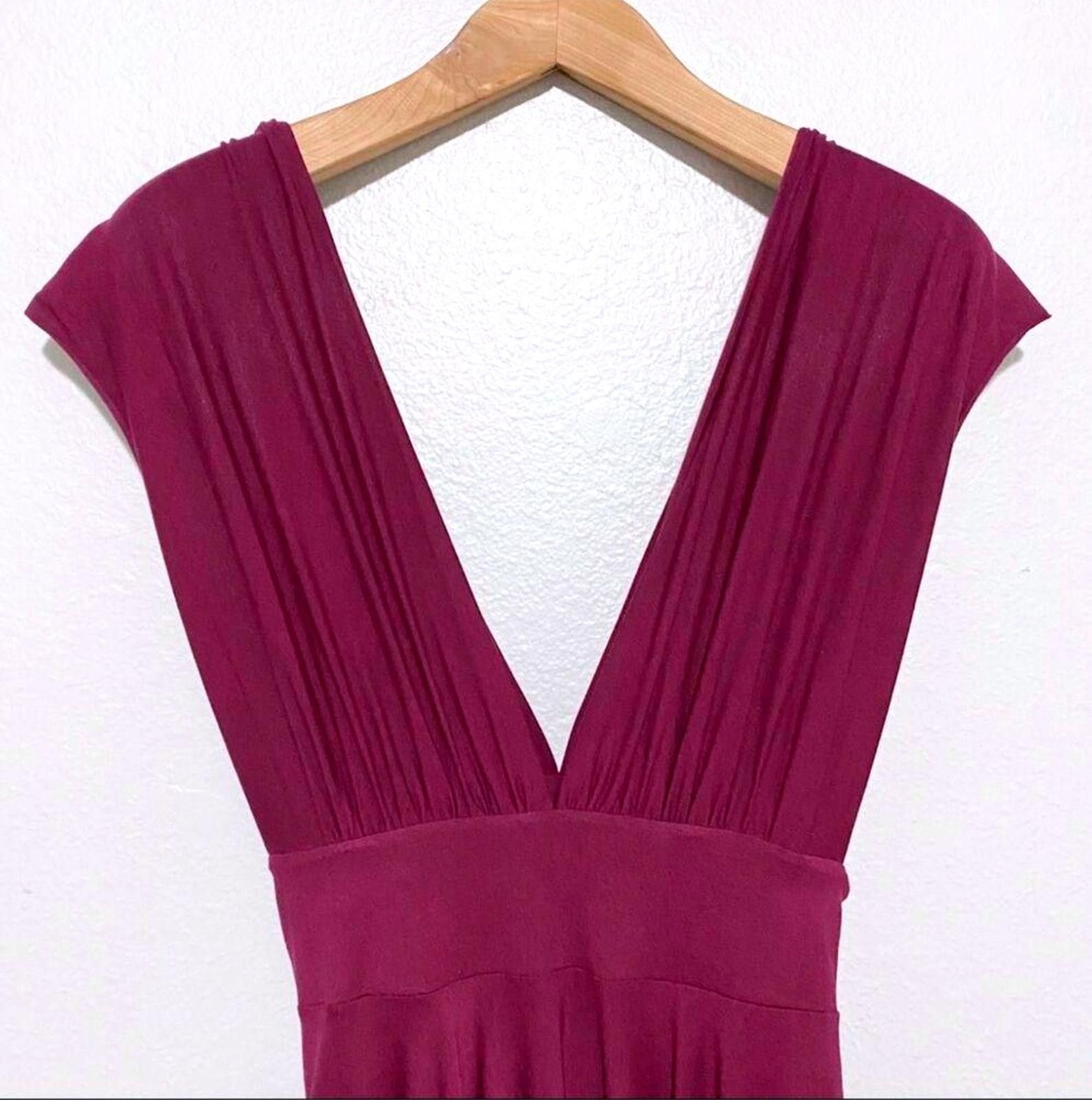 Designer WHBM Burgunday ``````````` Convertible Dress V-Neck Size 14 Size XL / US 12-14 / IT 48-50 - 4 Thumbnail