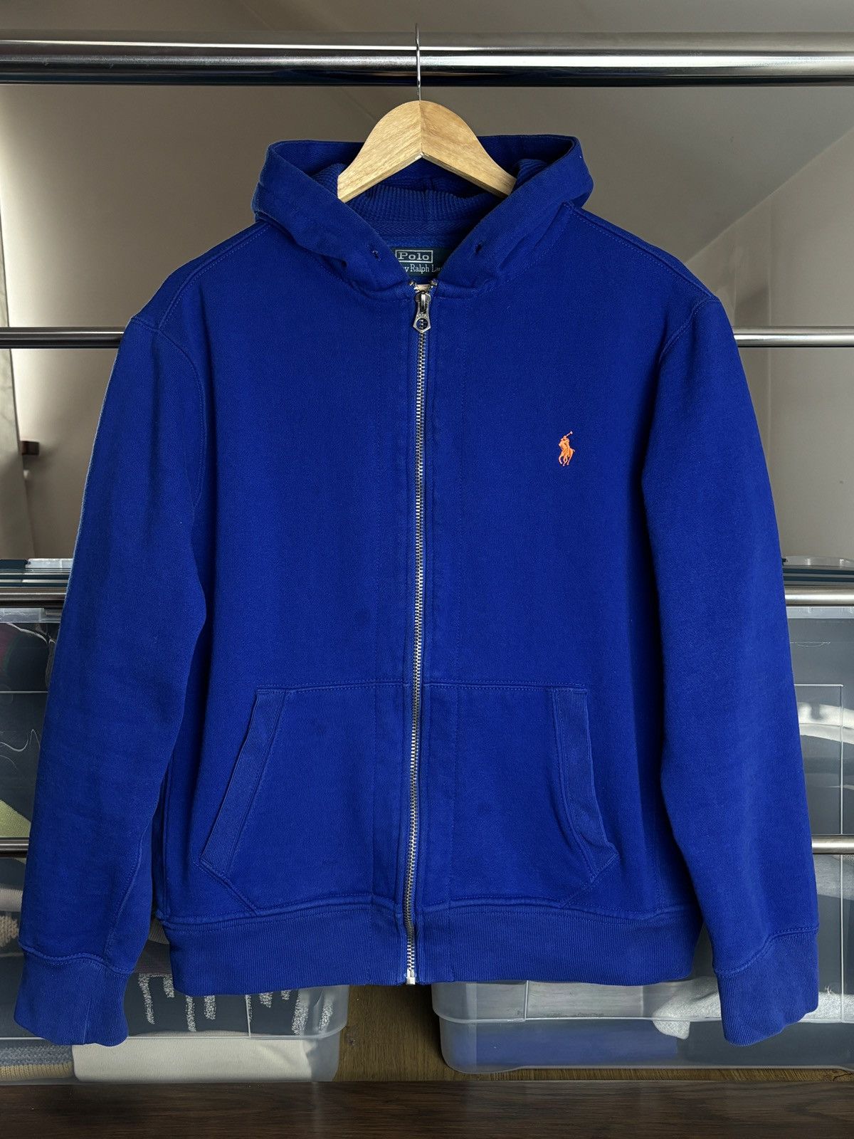 Vintage Polo Ralph Lauren Vintage Zip Hoodie Size US L / EU 52-54 / 3 - 1 Thumbnail