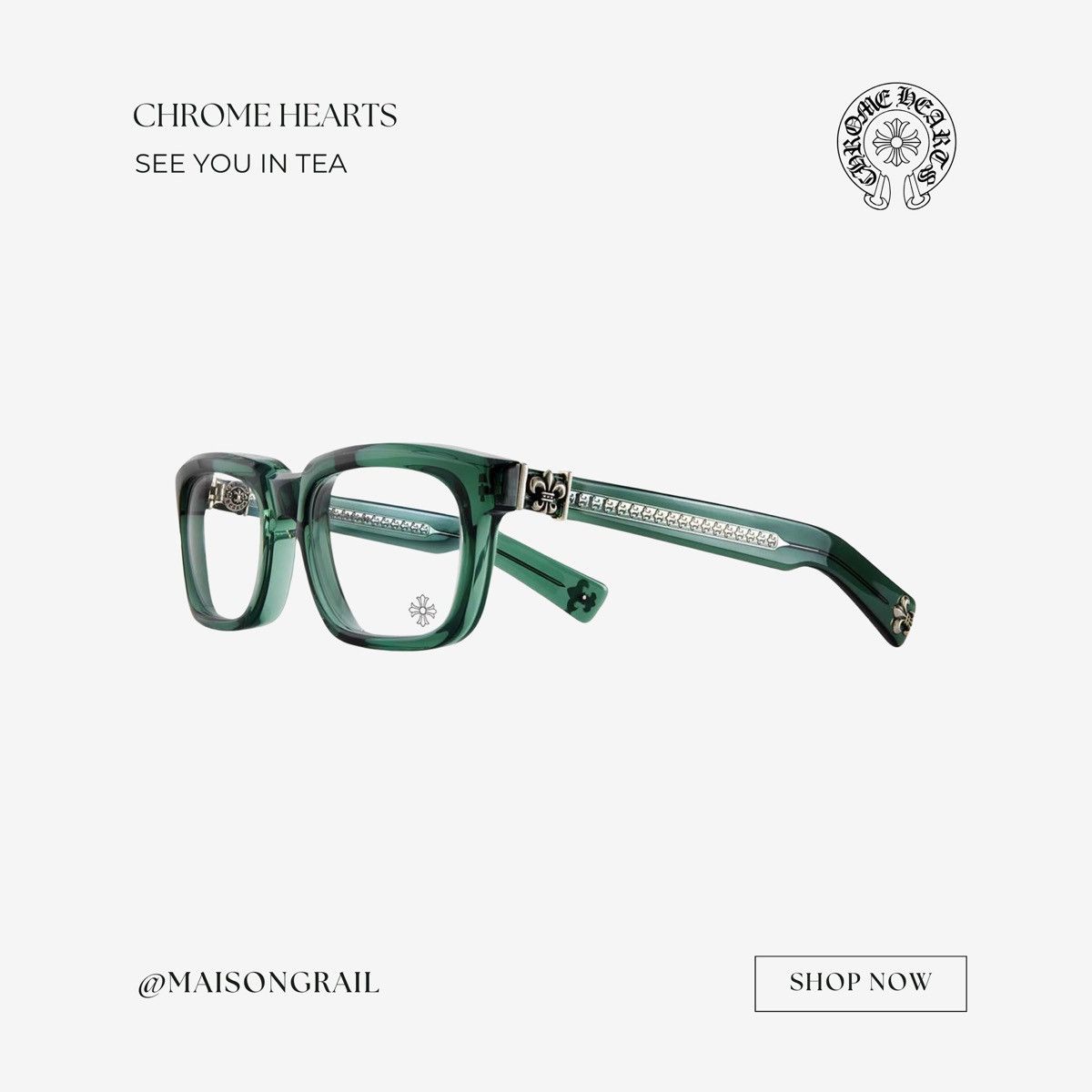Chrome hearts glasses see you in tea