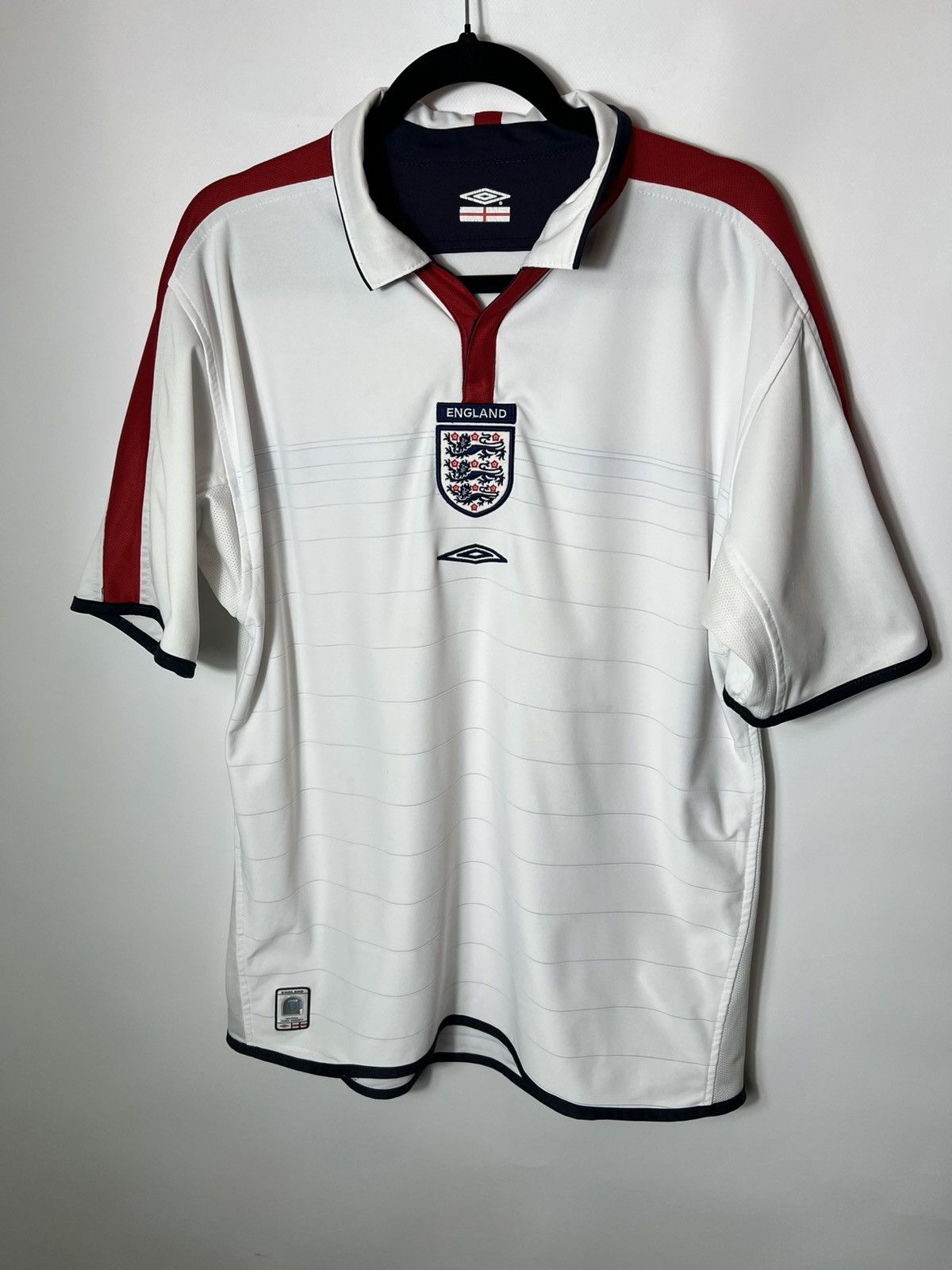 Umbro ENGLAND 2003 2004 REVERSIBLE FOOTBALL SOCCER JERSEY UMBRO Size US L / EU 52-54 / 3 - 11 Thumbnail
