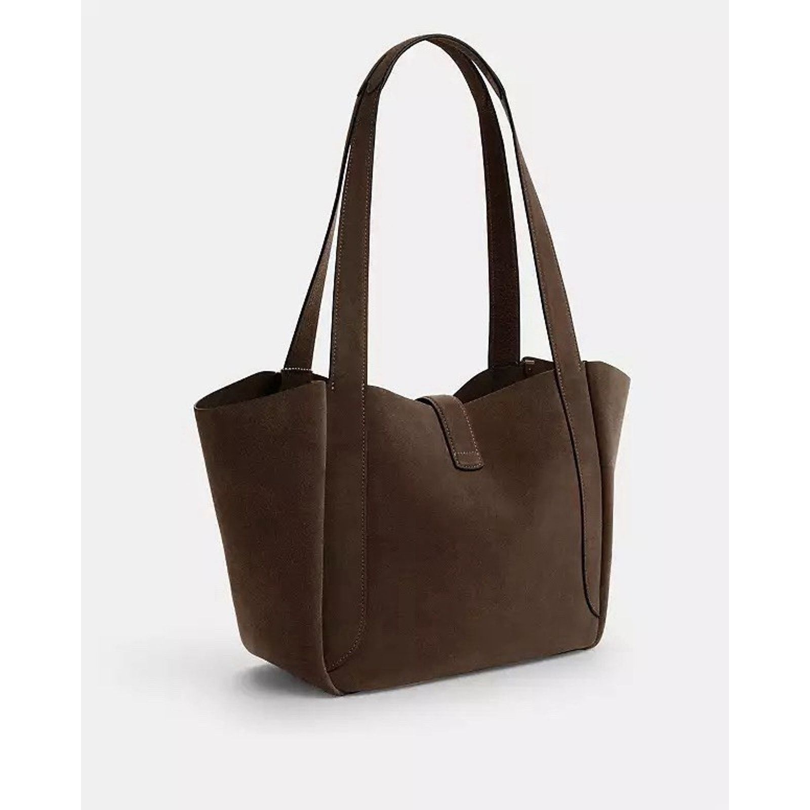 Coach NWT Coach Hadley Turnlock Tote Bag CCC76 Suede Leather Size ONE SIZE - 11 Thumbnail