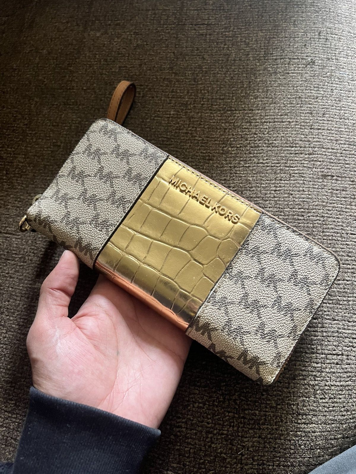 Michael Kors Gold Michael Kors Designer Travel Wallet Size ONE SIZE - 1 Thumbnail