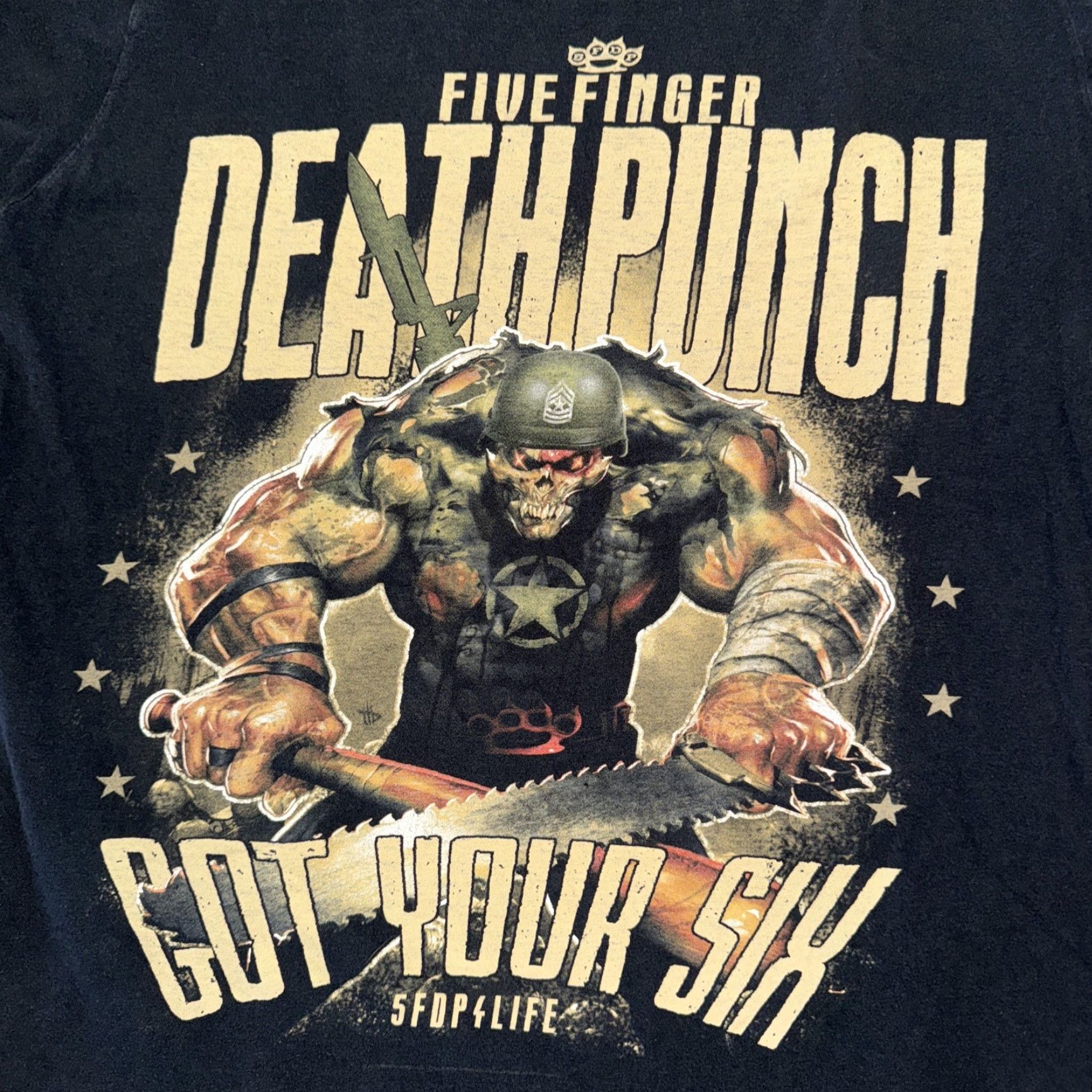 Vintage VINTAGE Five Finger Death Punch T-Shirt Size US L / EU 52-54 / 3 - 2 Thumbnail