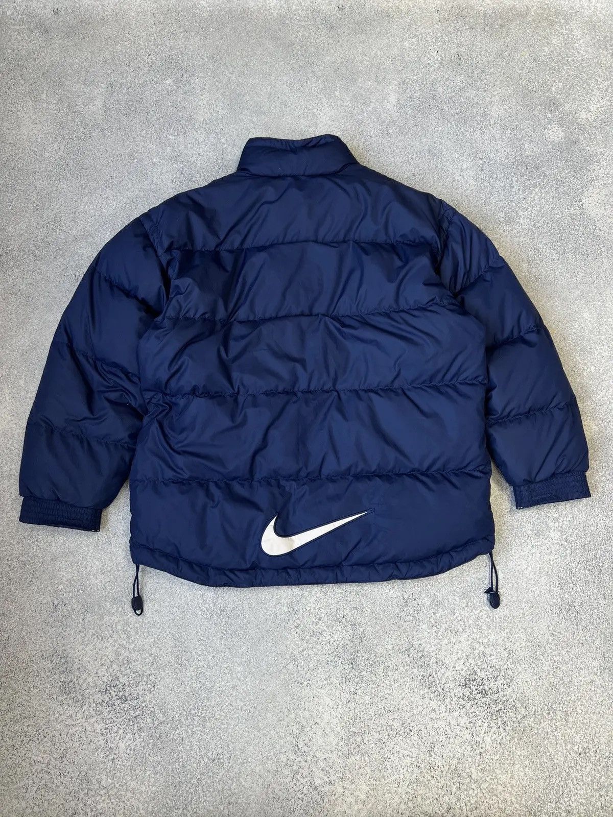 Nike × Vintage Vintage Nike Puffer Y2K Navy 90s Jacket Size US M / EU 48-50 / 2 - 1 Thumbnail