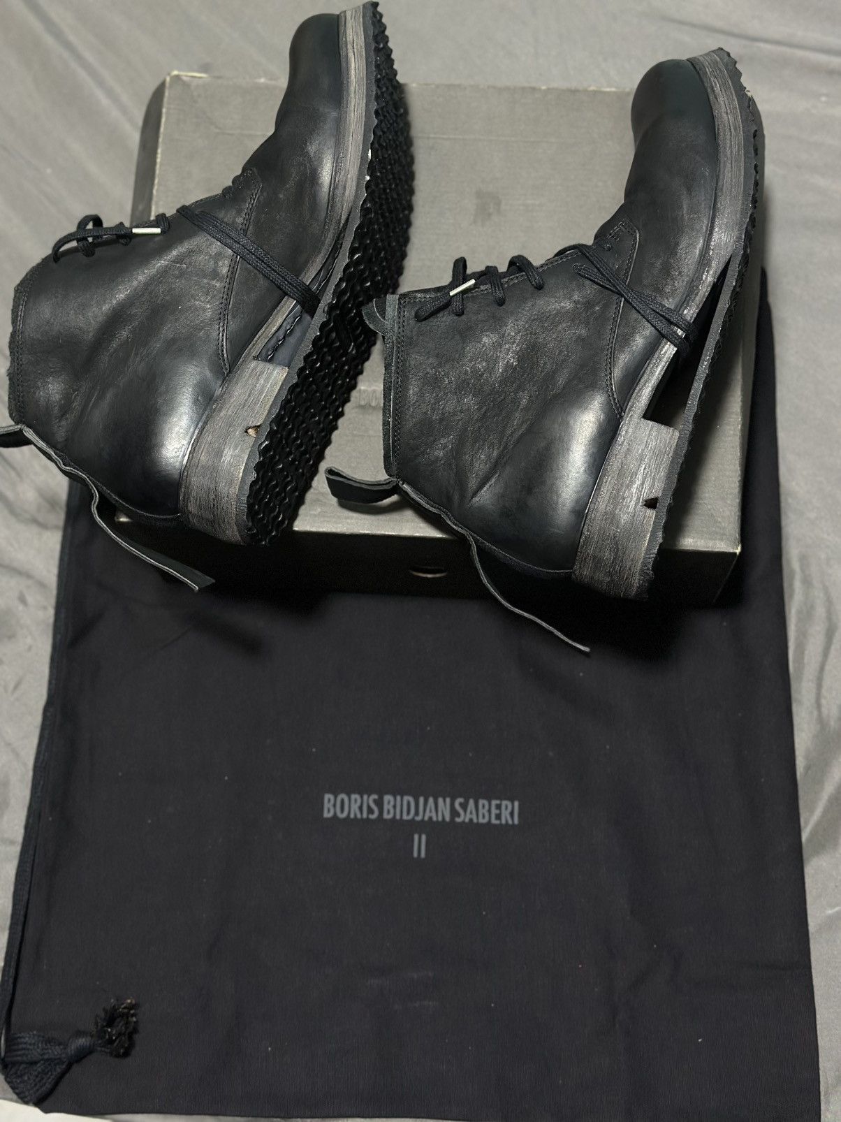 Boris Bidjan Saberi Boris Bidjan Saberi BOOT4 Ankle Boots horse BLACK 45EUR Size US 12 / EU 45 - 8 Thumbnail