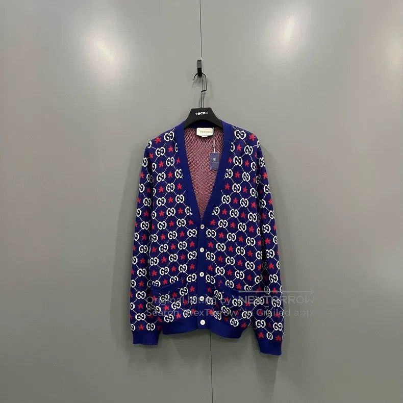 Gucci Gucci GG star long-sleeved knitwear coat Size XL / US 12-14 / IT 48-50 - 1 Thumbnail