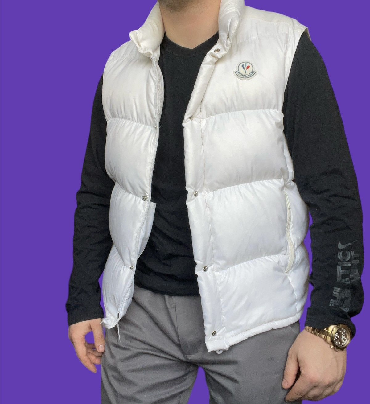 Moncler × Moncler Grenoble × Vintage 80’s 2 in 1 Moncler Grenoble Down Jacket Vest Vintage White Size US M / EU 48-50 / 2 - 15 Thumbnail