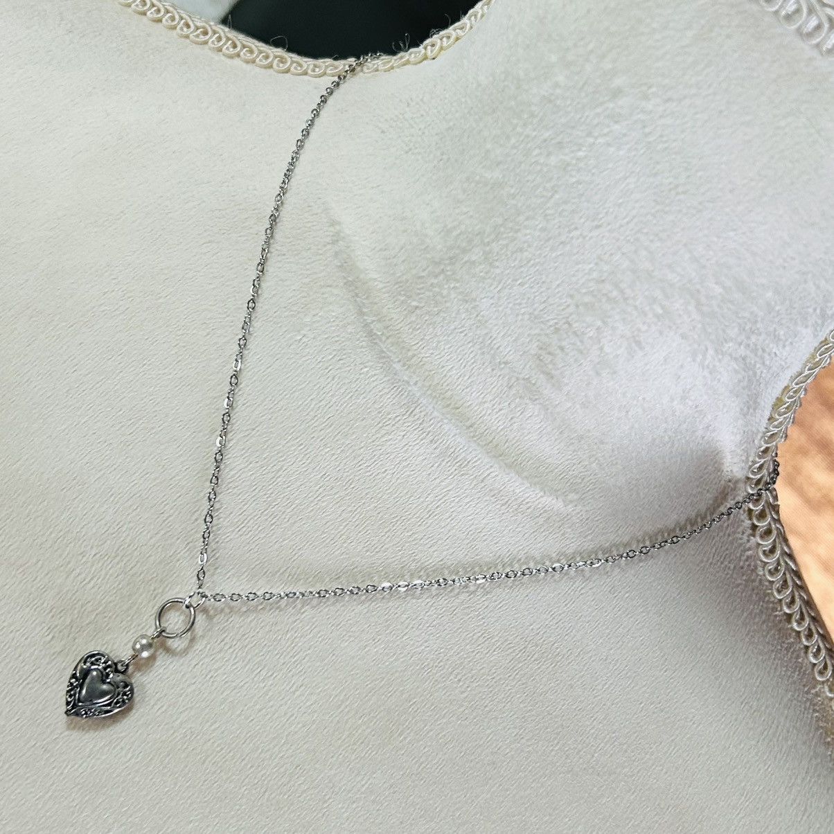 Handmade Handcrafted vintage filigree design dual side heart necklace Size ONE SIZE - 1 Thumbnail