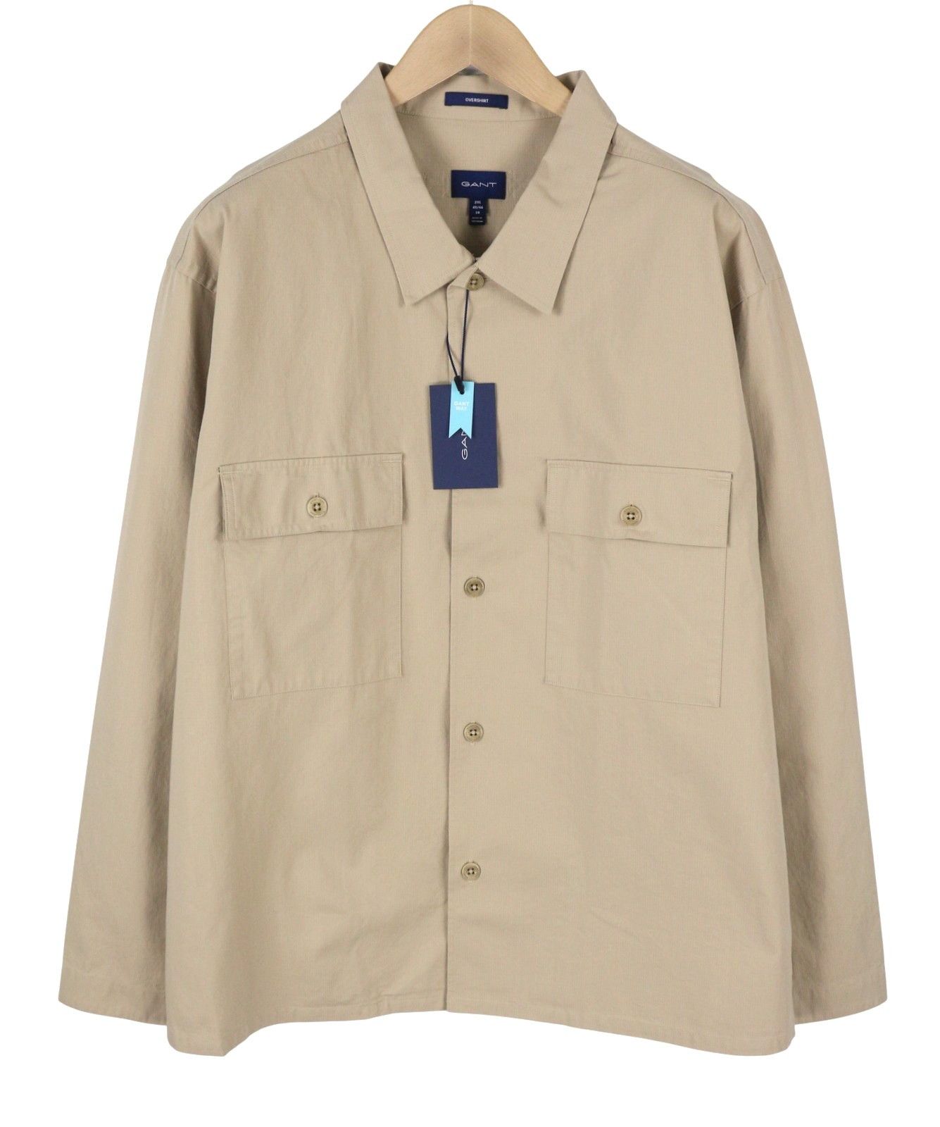 Gant RIPSTOP OVERSHIRT 2XL Plaza Taupe Patch Pocket 87518 Size US XXL / EU 58 / 5 - 1 Thumbnail