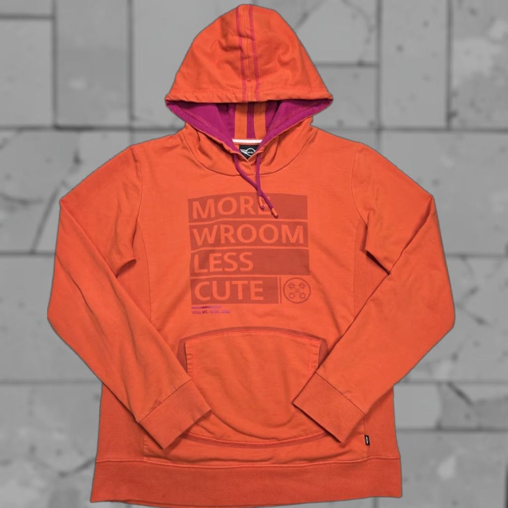 Pinko Mini Cooper Hoodie Orange Pink Large More Room Less Cute You. Me. Mini. Size L / US 10 / IT 46 - 1 Thumbnail