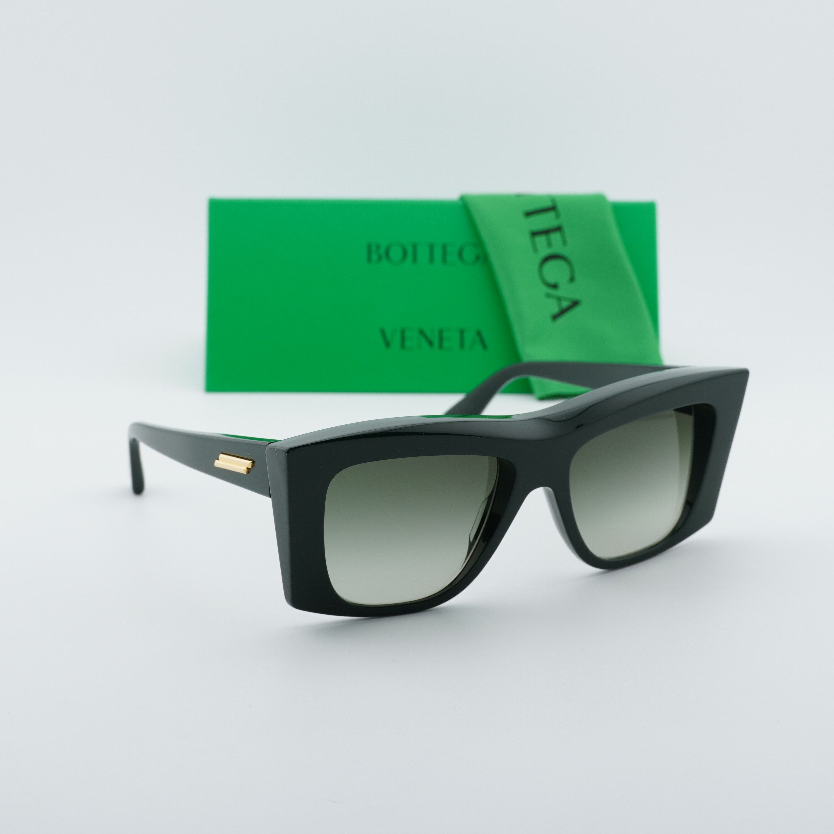 Bottega Veneta Bottega Veneta BV1270S 004 Women Sunglasses Green Geometric Size ONE SIZE - 12 Thumbnail