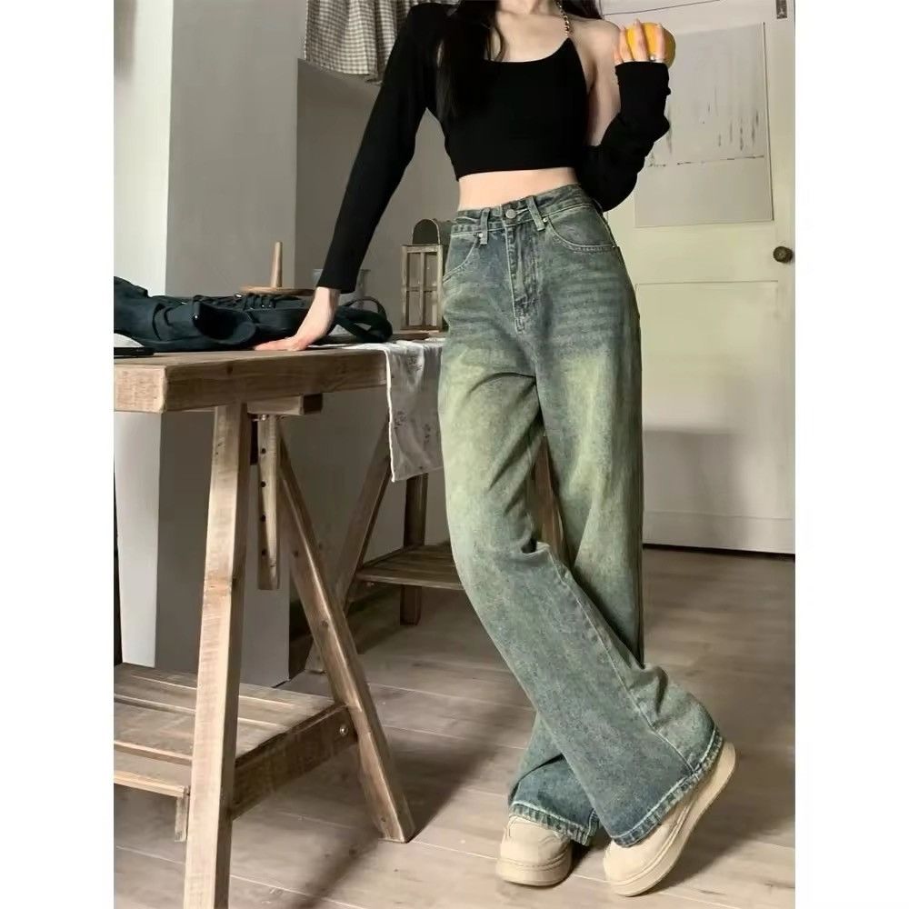 Designer × Vintage Deeptown Y2k Baggy Wide Leg Jeans Women Size 25" / US 0 / IT 36 - 2 Thumbnail