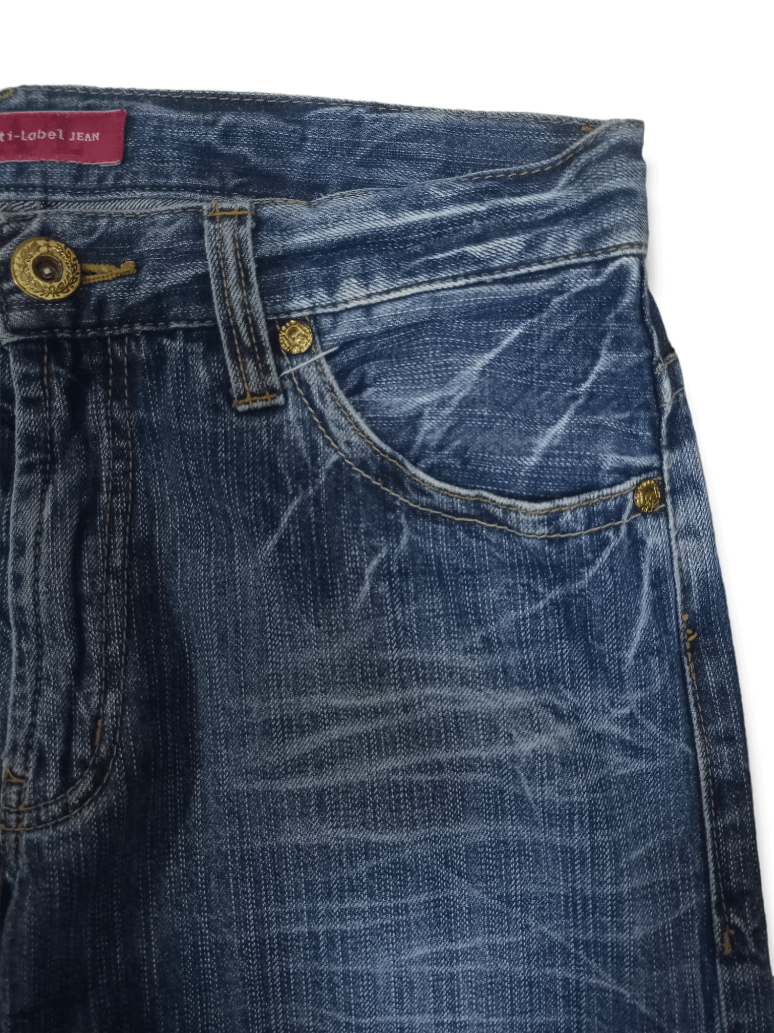 Japanese Brand Vintage Japanese Brand Blue Wash Studded Jeans Size US 31 - 6 Thumbnail