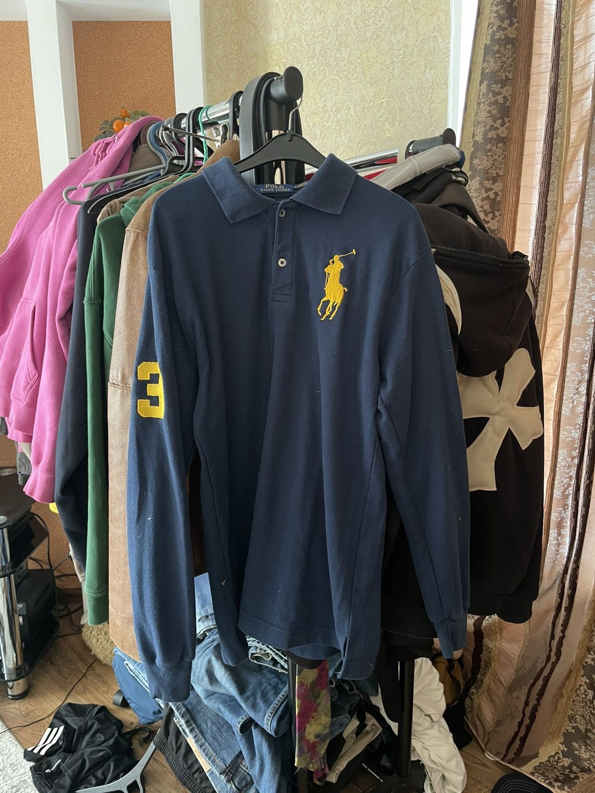 Polo Ralph Lauren × Vintage Vintage long-sleeve polo Ralf Lauren Chief Keef style Size US M / EU 48-50 / 2 - 1 Thumbnail