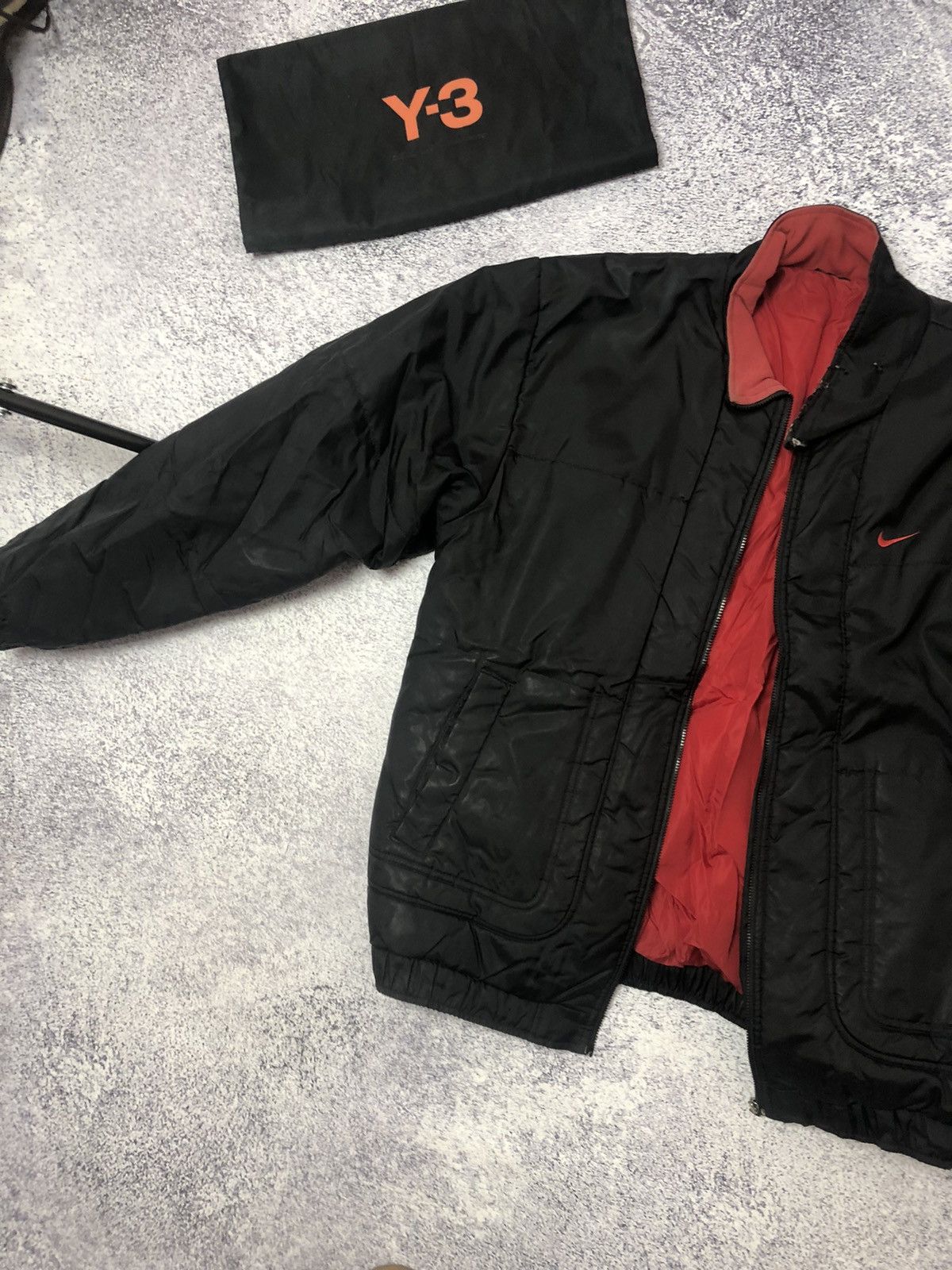 Nike Vintage bombers Nike big logo size Xl y2k casual rare drill Size US XL / EU 56 / 4 - 2 Thumbnail