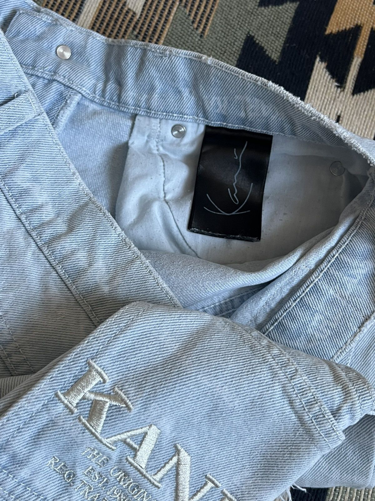 Other Vintage Karl Kani Denim Baggy Rap Shorts Size US 30 / EU 46 - 11 Thumbnail