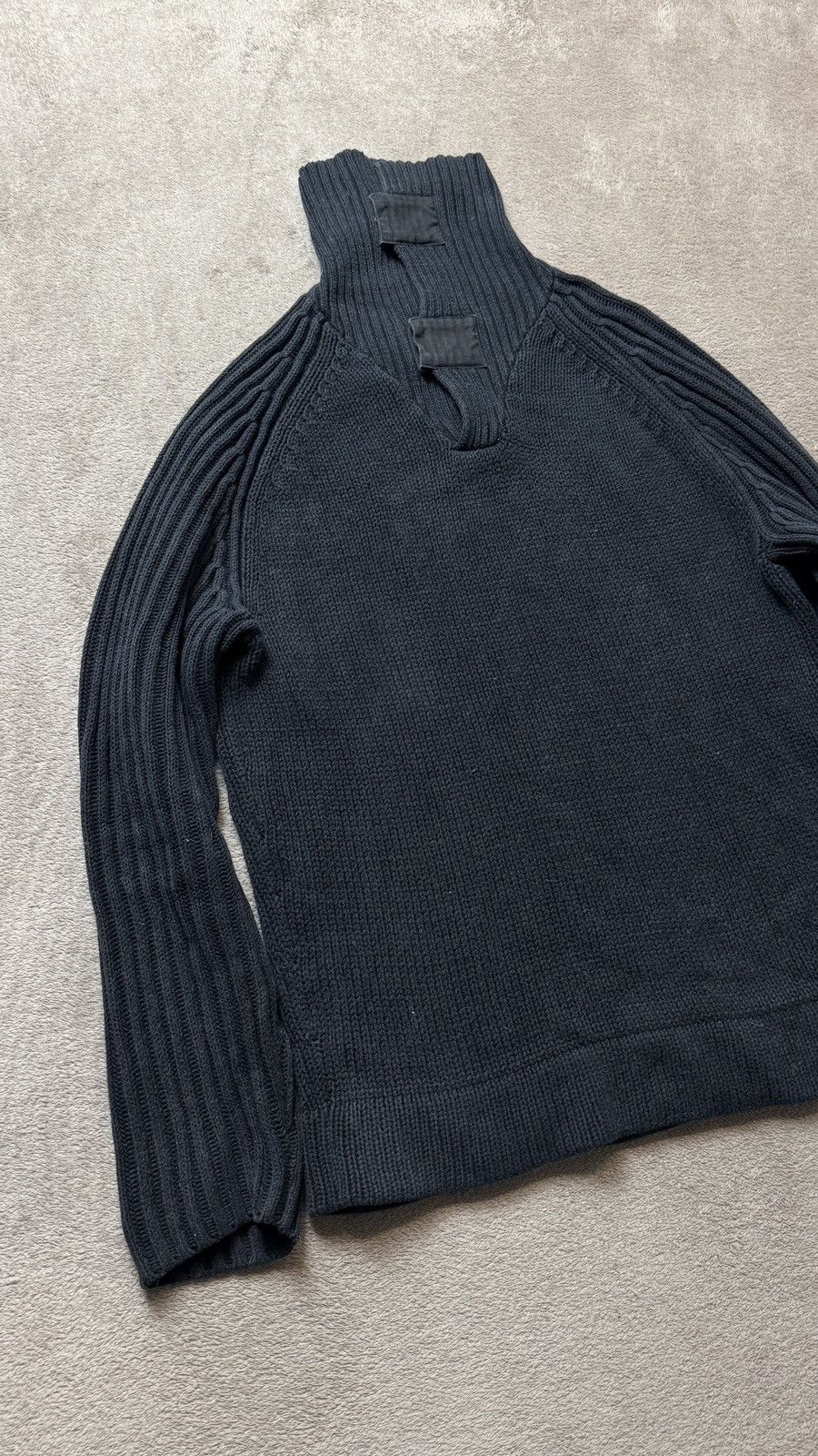 Le Grande Bleu (L.G.B.) Tommy Hilfiger vintage Y2K faded Cable Knit Sweater lgb cdg Size US L / EU 52-54 / 3 - 3 Thumbnail