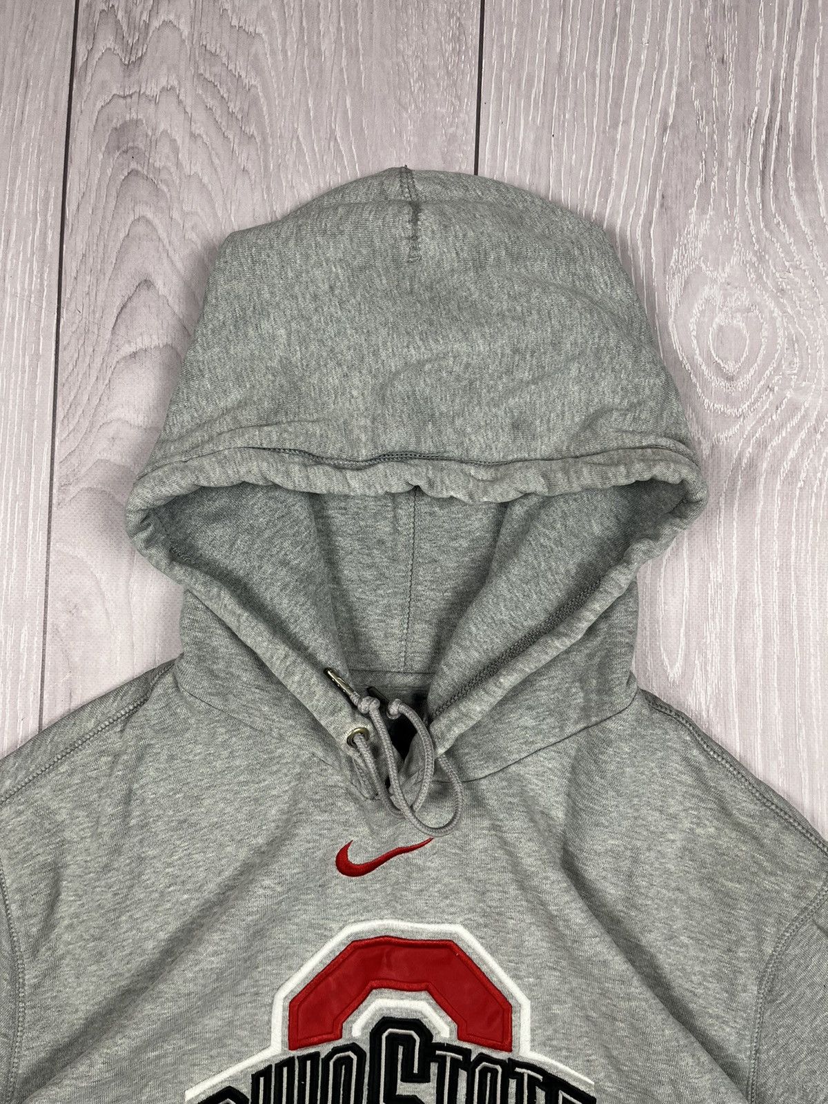 Nike × Vintage Vintage Nike Ohio State Center Logo Grey Hoodie 00s Size US M / EU 48-50 / 2 - 11 Thumbnail