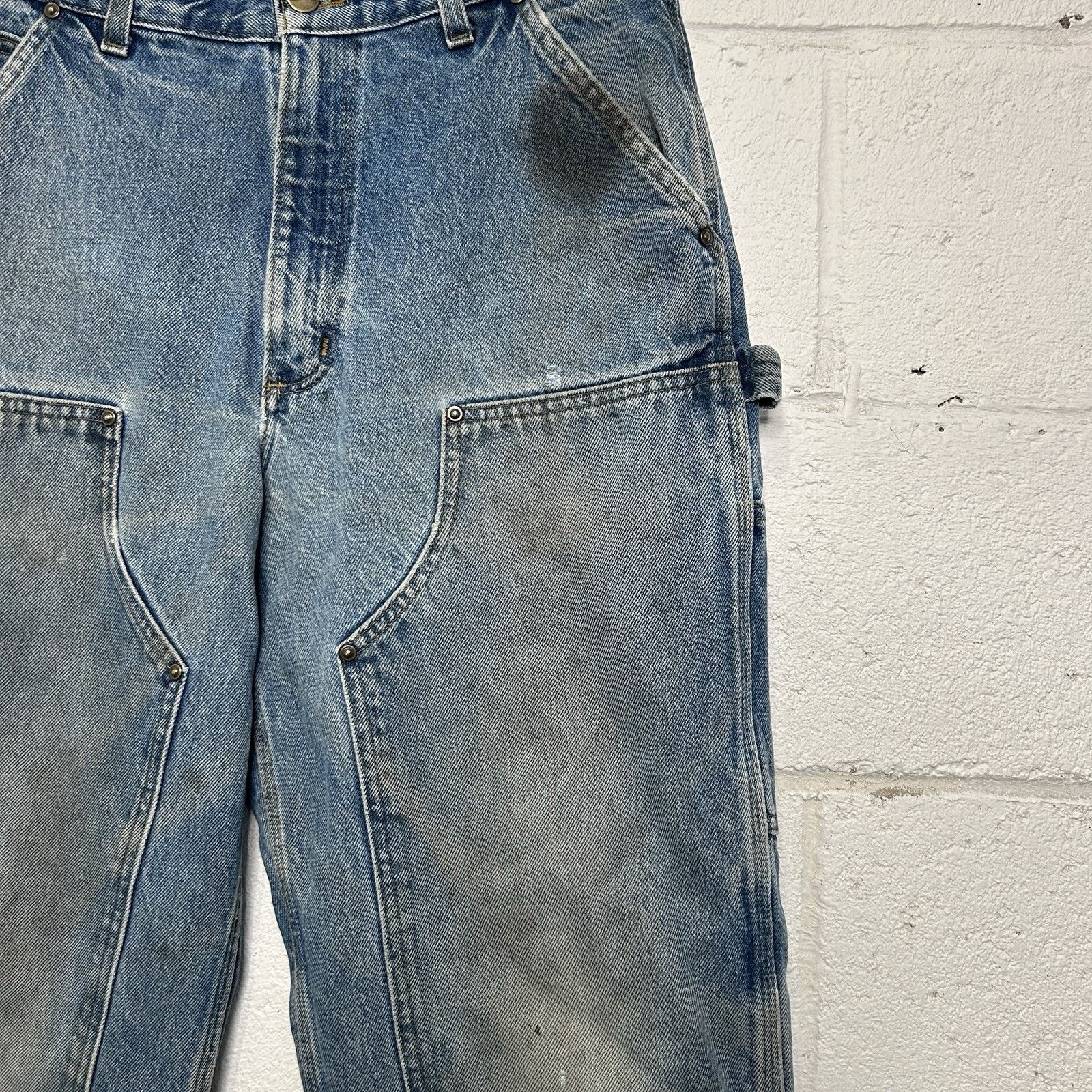 Carhartt Vintage Carhartt Logger Denim DoubleKnee Pants “Darkstone” Size US 32 / EU 48 - 3 Thumbnail