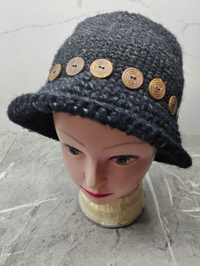 Japanese Brand Vintage Grace Knit Bucket Hat Size ONE SIZE - 1 Thumbnail