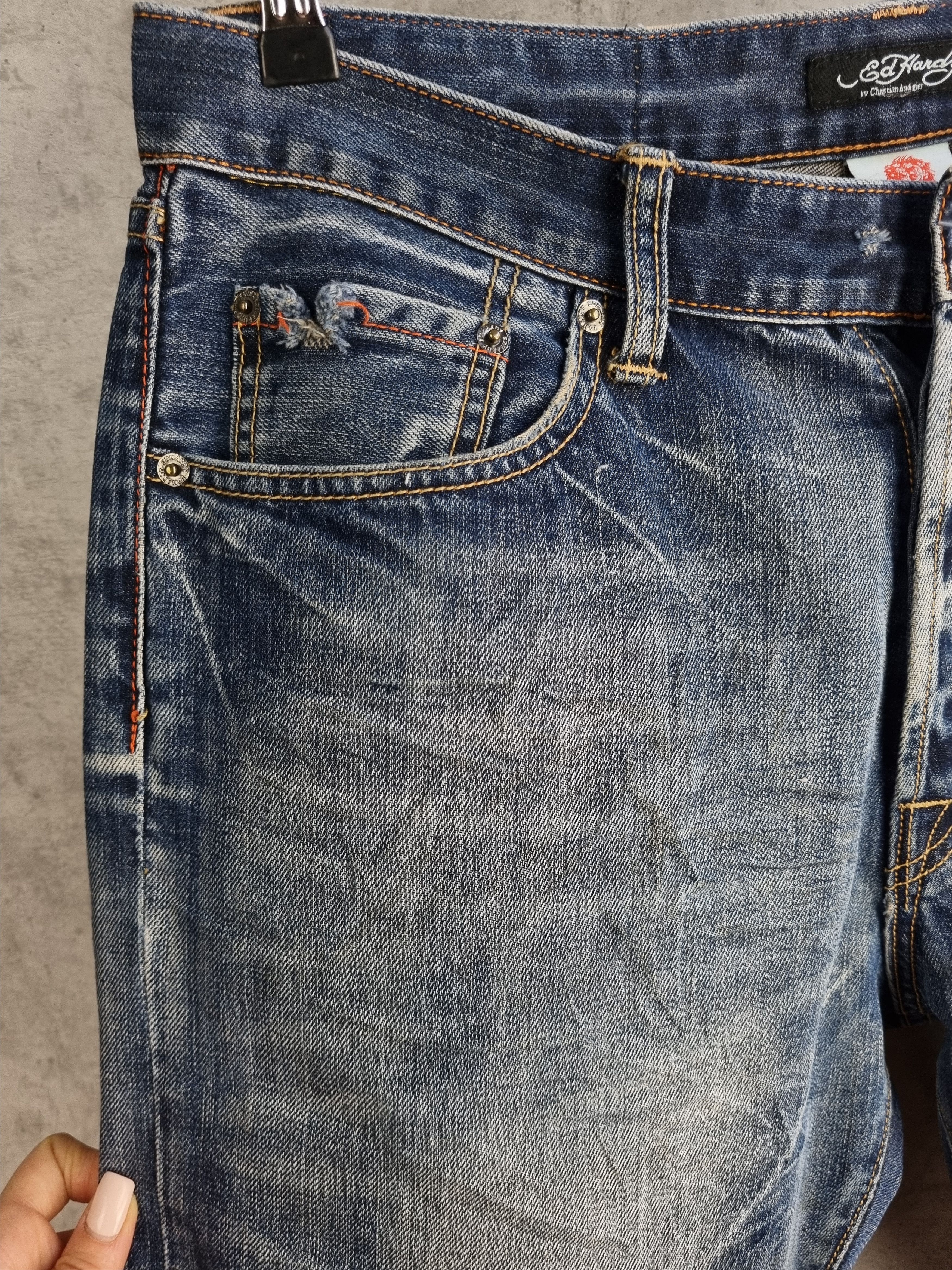 Christian Audigier Ed Hardy by Christian Audigier Embroidered Denim Jeans Size US 34 / EU 50 - 10 Thumbnail
