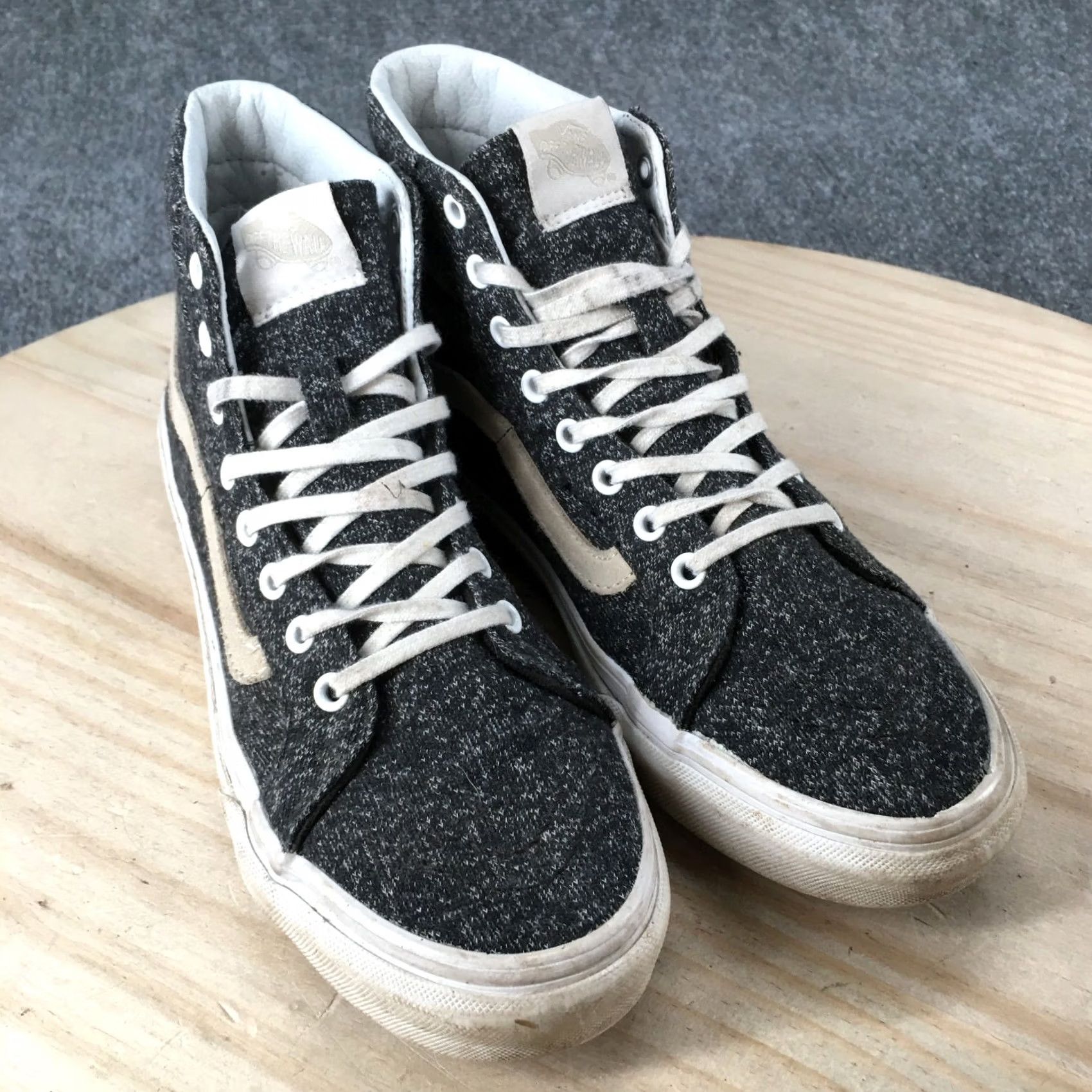 Vans Vans Shoes Mens 6.5 Womens 8 High Top Skate Sneakers Flats Gray Fabric Lace Up Size M / US 6-8 / IT 42-44 - 3 Thumbnail
