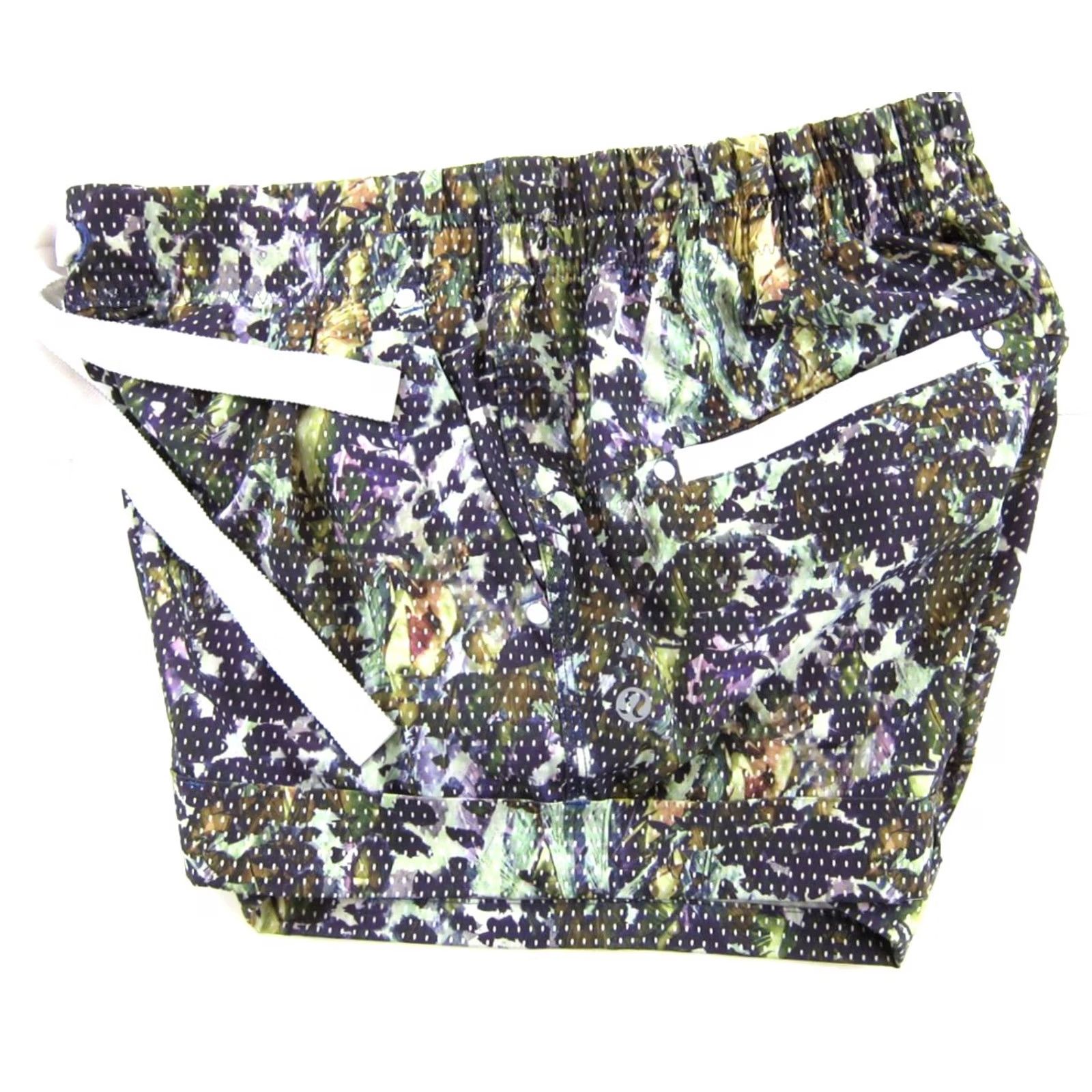 Lululemon Lululemon Grey Purple Camouflage Stretch Pocket Gym Run Workout Short Woman M/6 Size 28" / US 6 / IT 42 - 5 Thumbnail