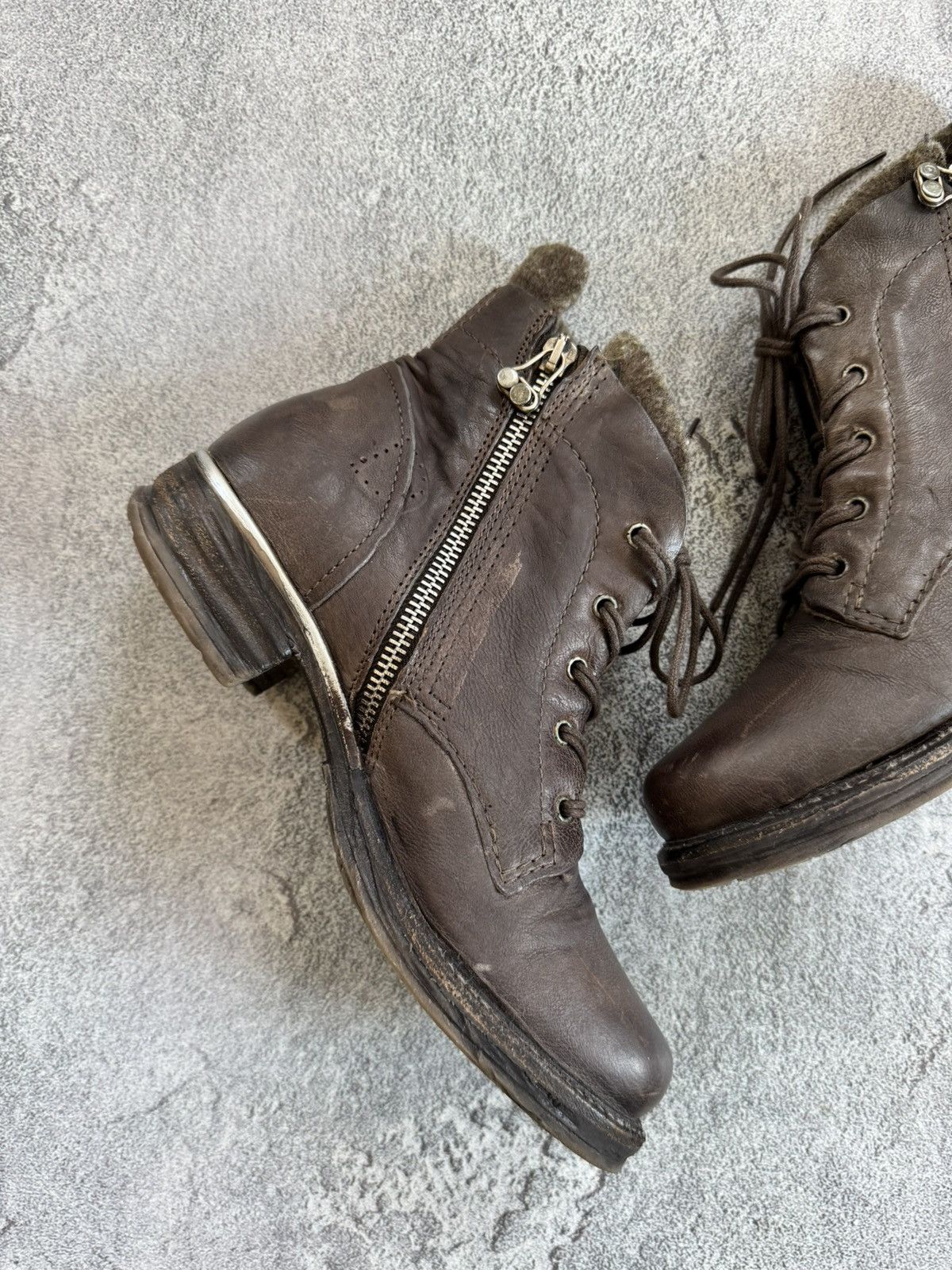 A.S.98 × Vintage AS98 A.S.98 Airstep 37 leather zip biker shoes boots cowboy Size US 7 / IT 37 - 14 Thumbnail