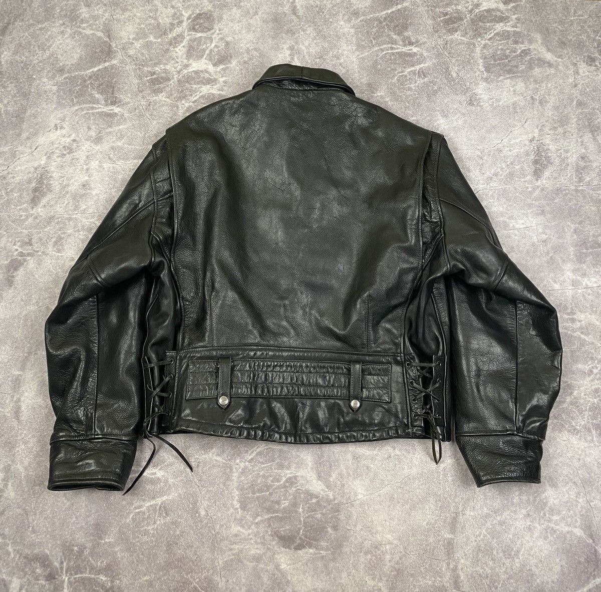 Vintage Lee Trevor Very Thick Cowhide Leather Jacket Size: XL Size US L / EU 52-54 / 3 - 16 Thumbnail