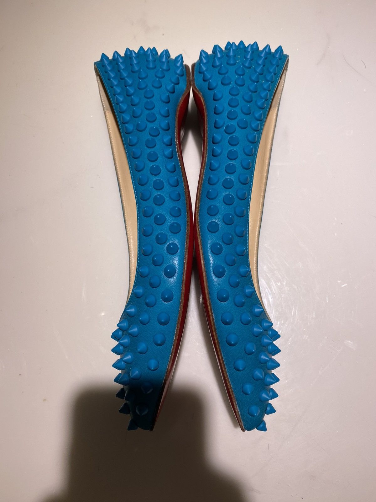 Christian Louboutin Christian Louboutin Turquoise Leather Flats US5.5 Size US 5.5 / IT 35.5 - 7 Thumbnail