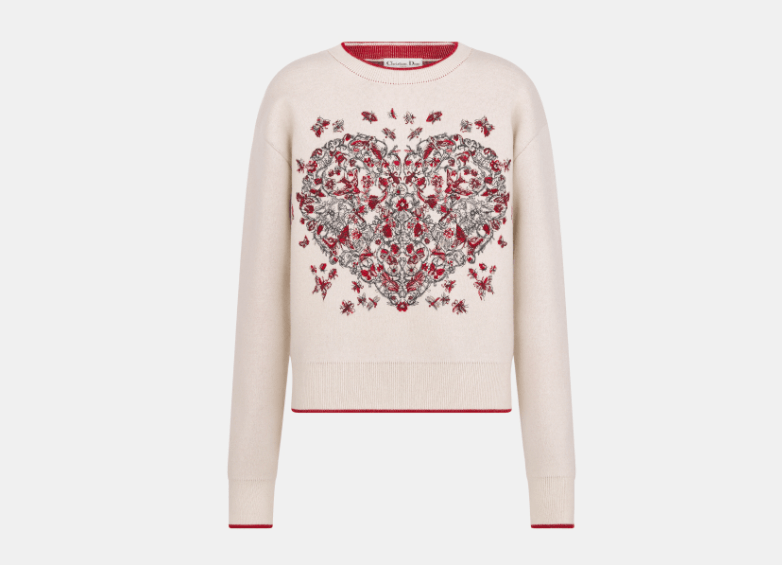 Dior o1w1db10326 514S55 Embroidered Sweater in Multicolor Size L / US 10 / IT 46 - 1 Thumbnail