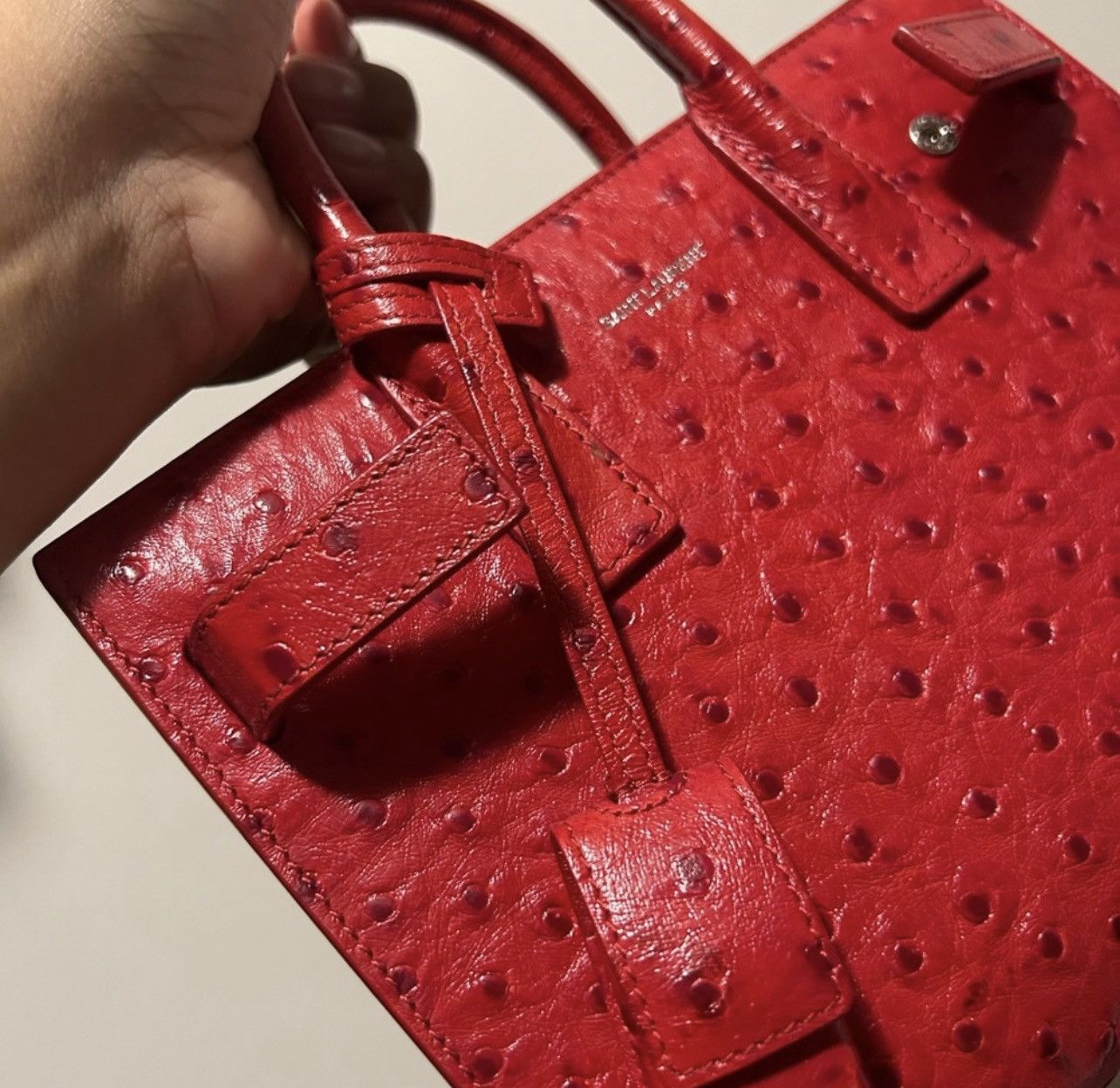 Saint Laurent Paris Saint Laurent YSL Authentic OSTRICH Sac de jour Size ONE SIZE - 2 Thumbnail