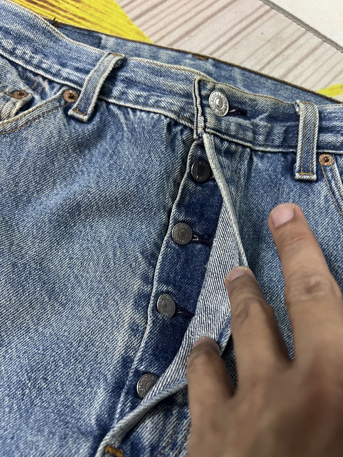 Levi's 💥Vintage 90’s Levis 501xx Distress Mud Wash Jean USA Size US 32 / EU 48 - 14 Thumbnail