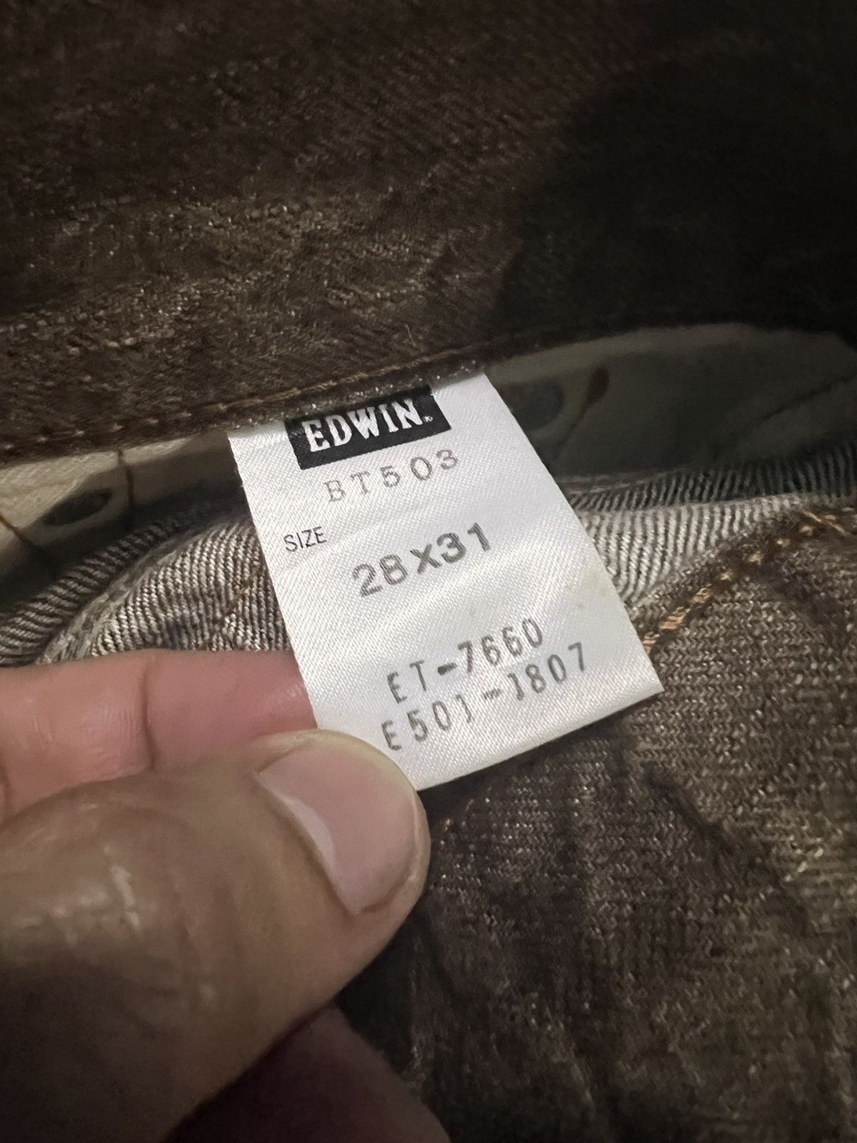 Kapital Vintage Edwin Brown 503 Clawmark Mud wash Jean Size US 31 - 16 Thumbnail