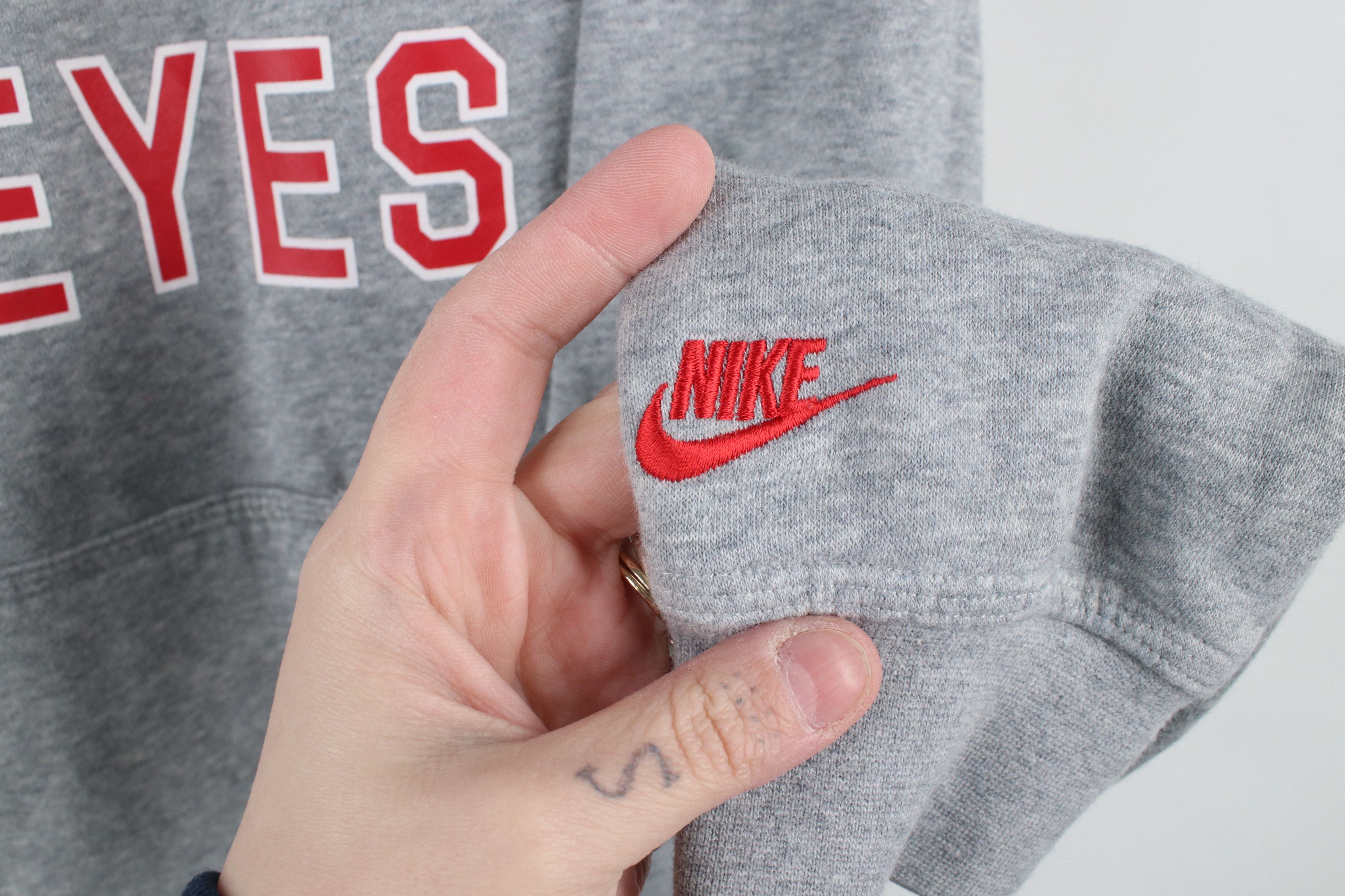 Nike × Vintage Nike Ohio State University Buckeyes Hoodie Sweatshirt Gray Size US S / EU 44-46 / 1 - 4 Thumbnail