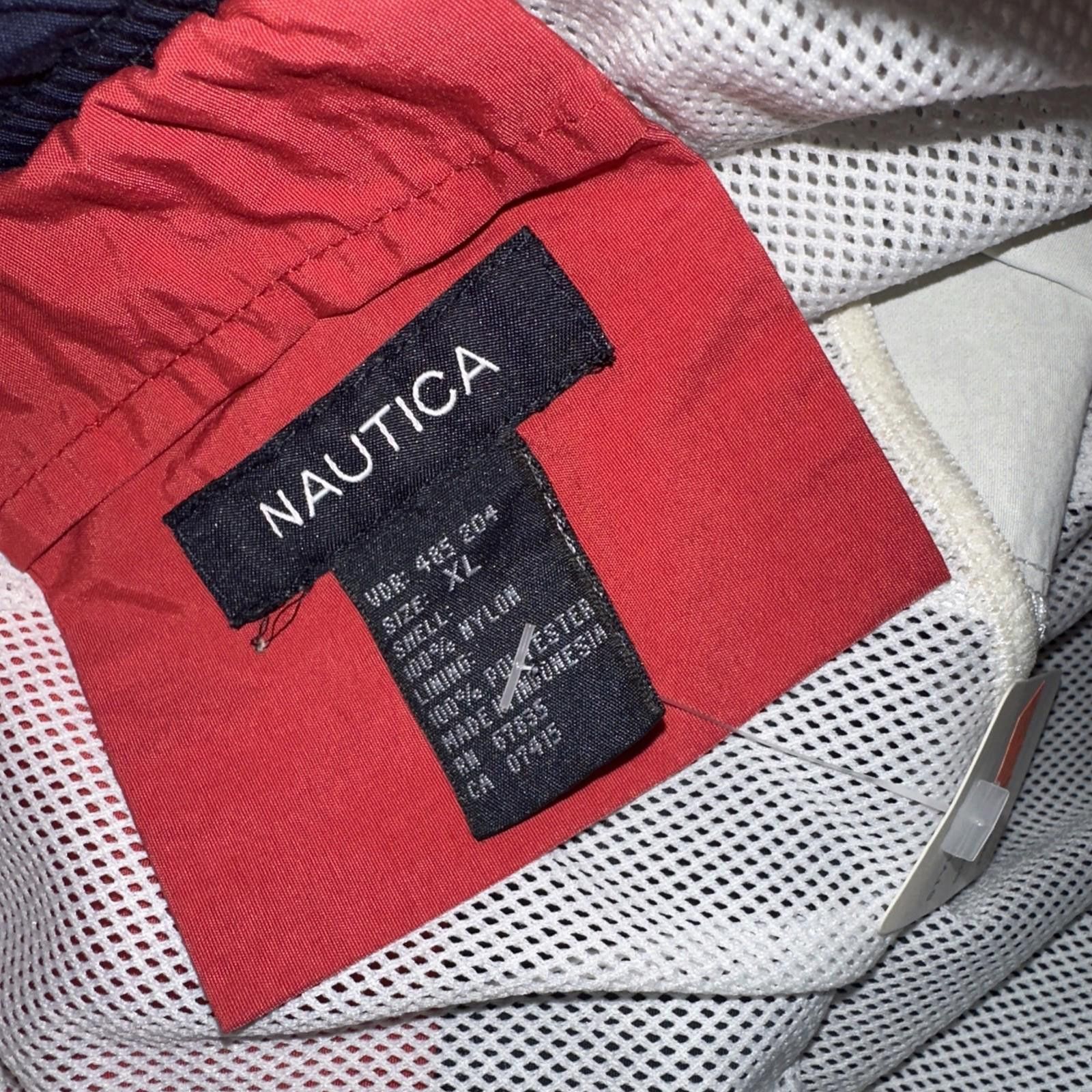 Nautica Nautica Mens Swim Trucks Size XL Red, White, Navy Drawstring Size US 36 / EU 52 - 2 Thumbnail