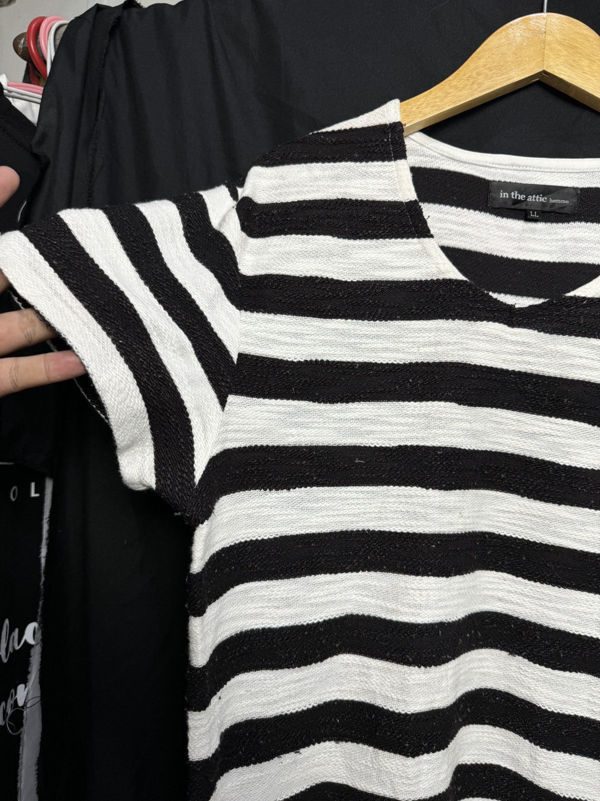 Hysteric Glamour × If Six Was Nine × Japanese Brand Inthe attic homme stripe t shirt Size US M / EU 48-50 / 2 - 4 Thumbnail