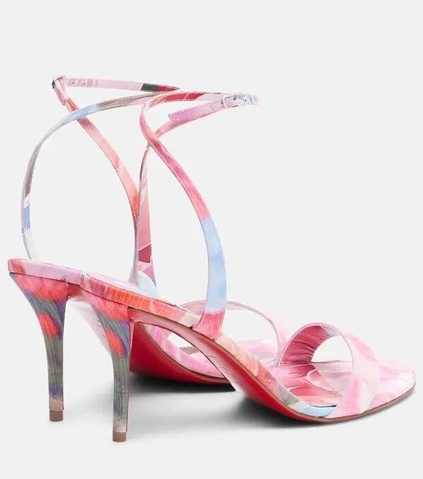 Christian Louboutin os11x0526 Miss Z 80mm Floral Sandals in Multicolor Size US 7 / IT 37 - 4 Thumbnail