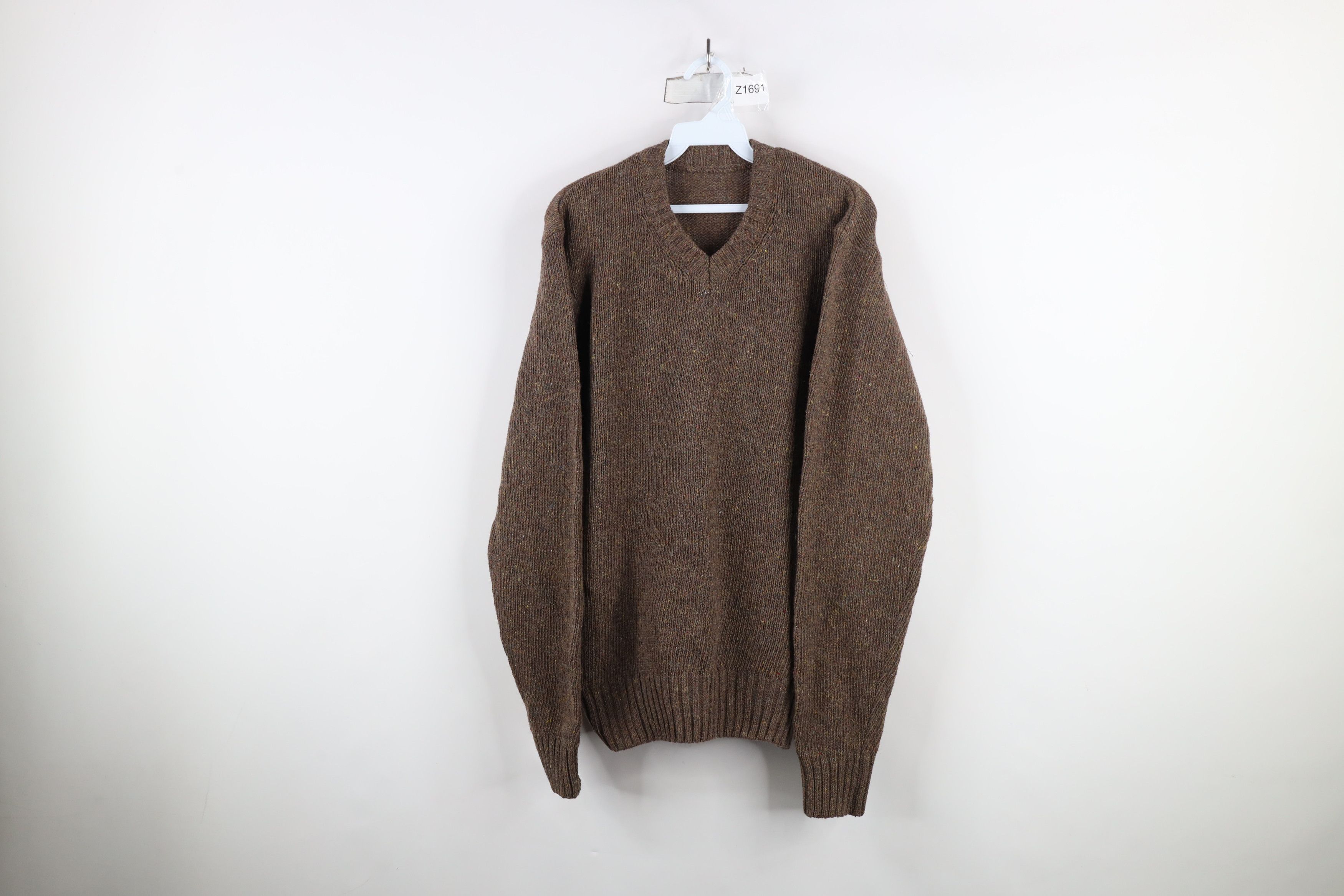 Vintage Vintage 90s Streetwear Rainbow Fleck Wool Blend Knit Sweater Size US S / EU 44-46 / 1 - 1 Thumbnail