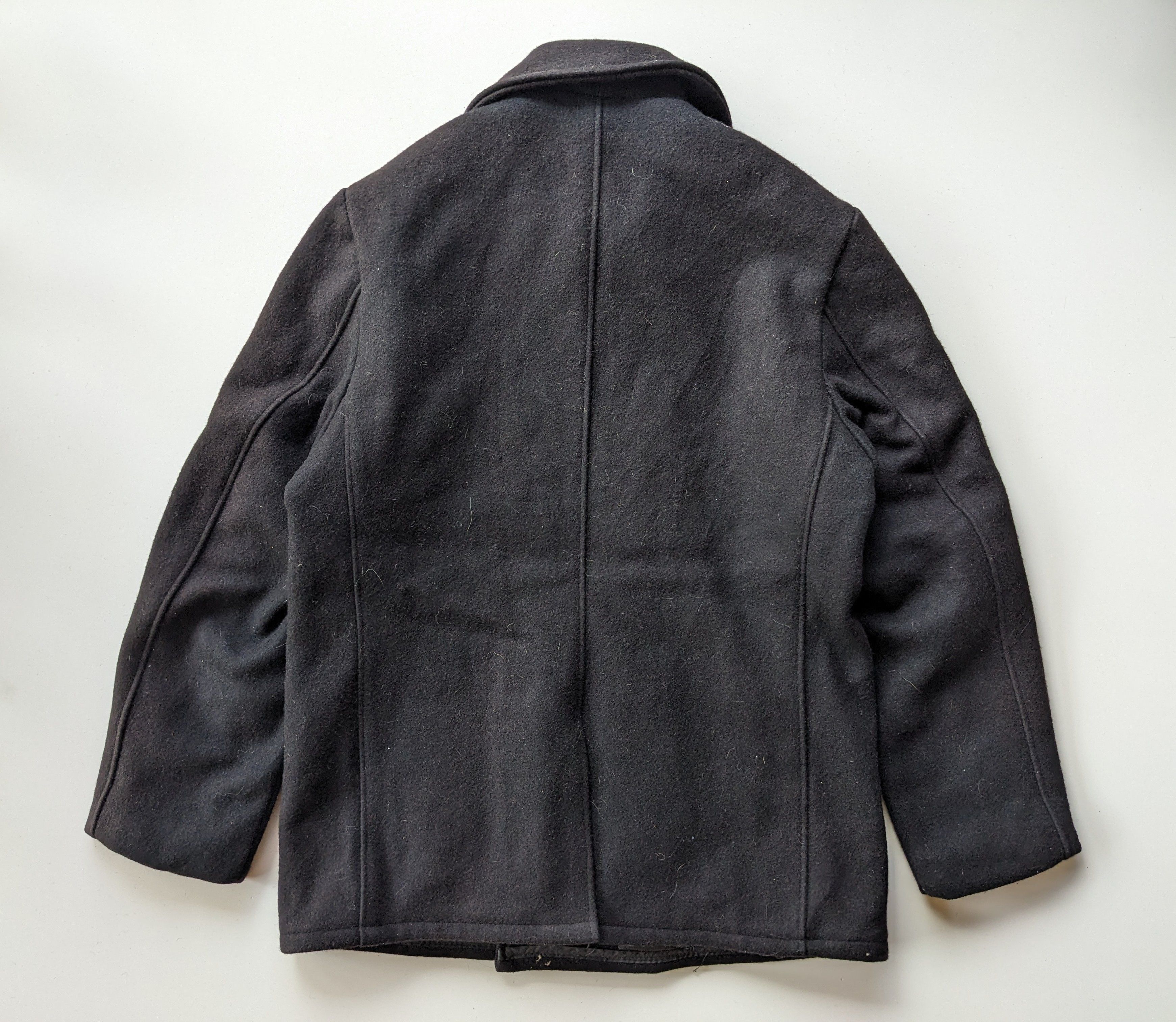 Schott Vintage 740 Schott classic melton wool black Peacoat Size US XXS / EU 40 - 2 Thumbnail