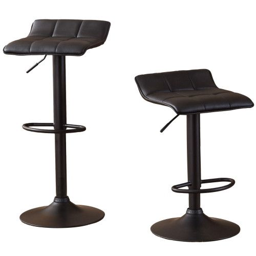 Designer × Homemade Belham Swivel Black Bonded Leather Adjustable Bar Stool, Set Size US L / EU 52-54 / 3 - 5 Thumbnail