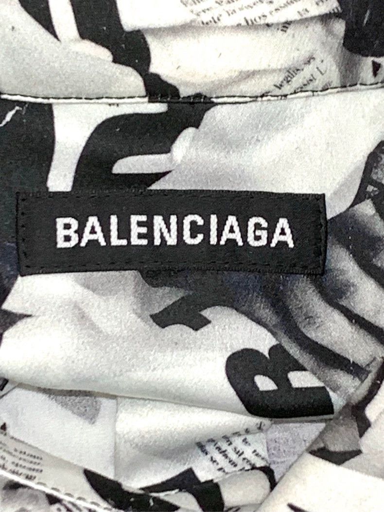 Balenciaga Balenciaga size 39 Character Letter Print Lapel Short Sleev Size US M / EU 48-50 / 2 - 6 Thumbnail