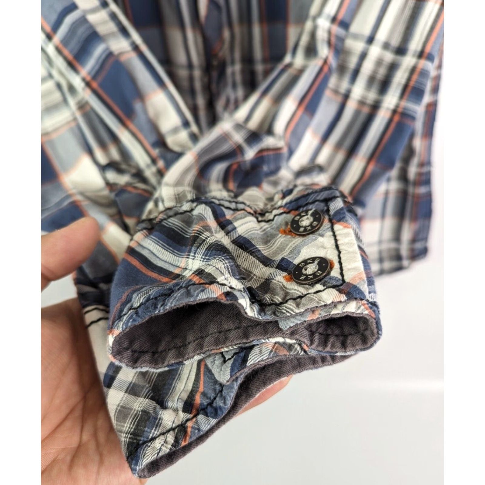 BKE BKE Shirt Mens Large Plaid Athletic Fit Long Sleeve Button-Up Collar Knit Cotton Multicolor Pattern Classic Western 90s Theme No Size US L / EU 52-54 / 3 - 3 Thumbnail