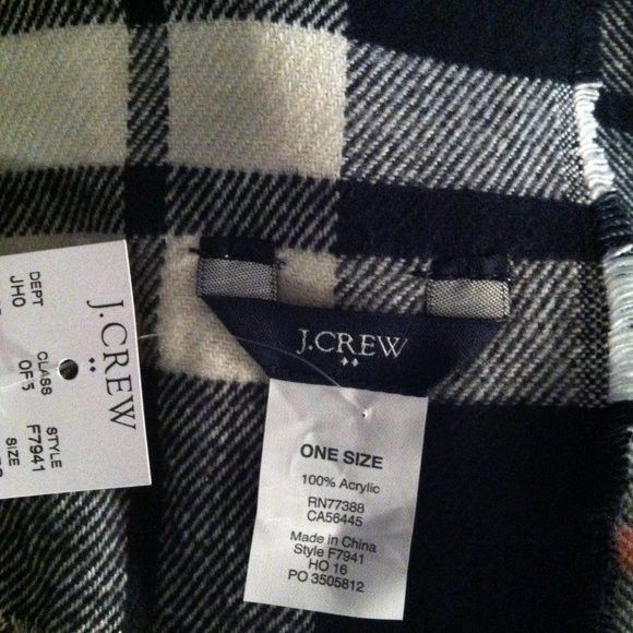 J.Crew J.CREW MEN'S NEW MULTICOLOR 100%ACRYLIC SCARF 24 1/2" X 81" Size ONE SIZE - 8 Thumbnail