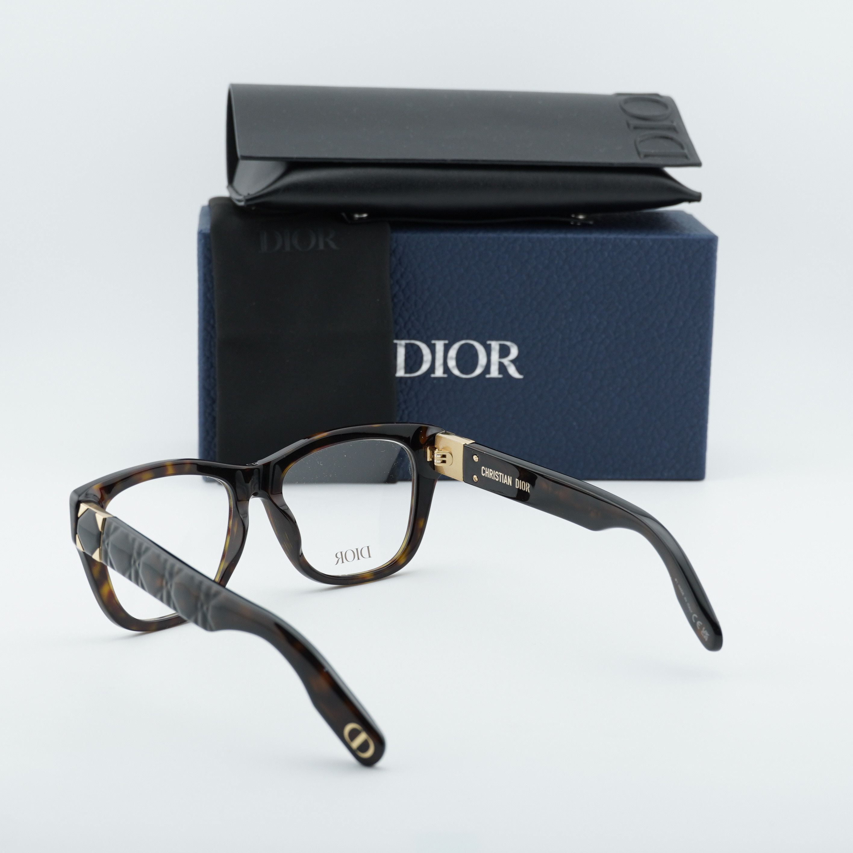 Dior Dior LADY 95.22O S1I 2000 Eyeglasses Havana 53mm Square Fram Size ONE SIZE - 11 Thumbnail