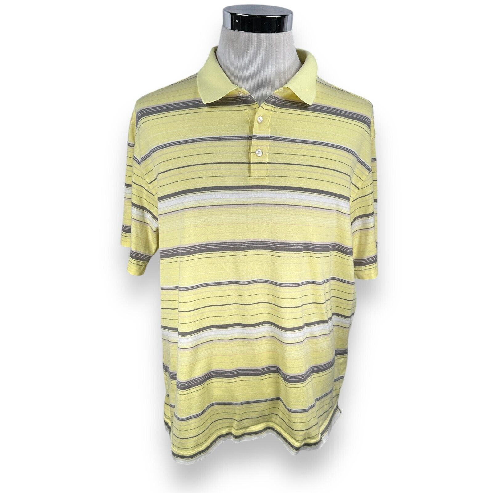 Nike Nike Tiger Woods Polo Shirt Men’s XL Yellow Striped Golf Size US XL / EU 56 / 4 - 1 Thumbnail
