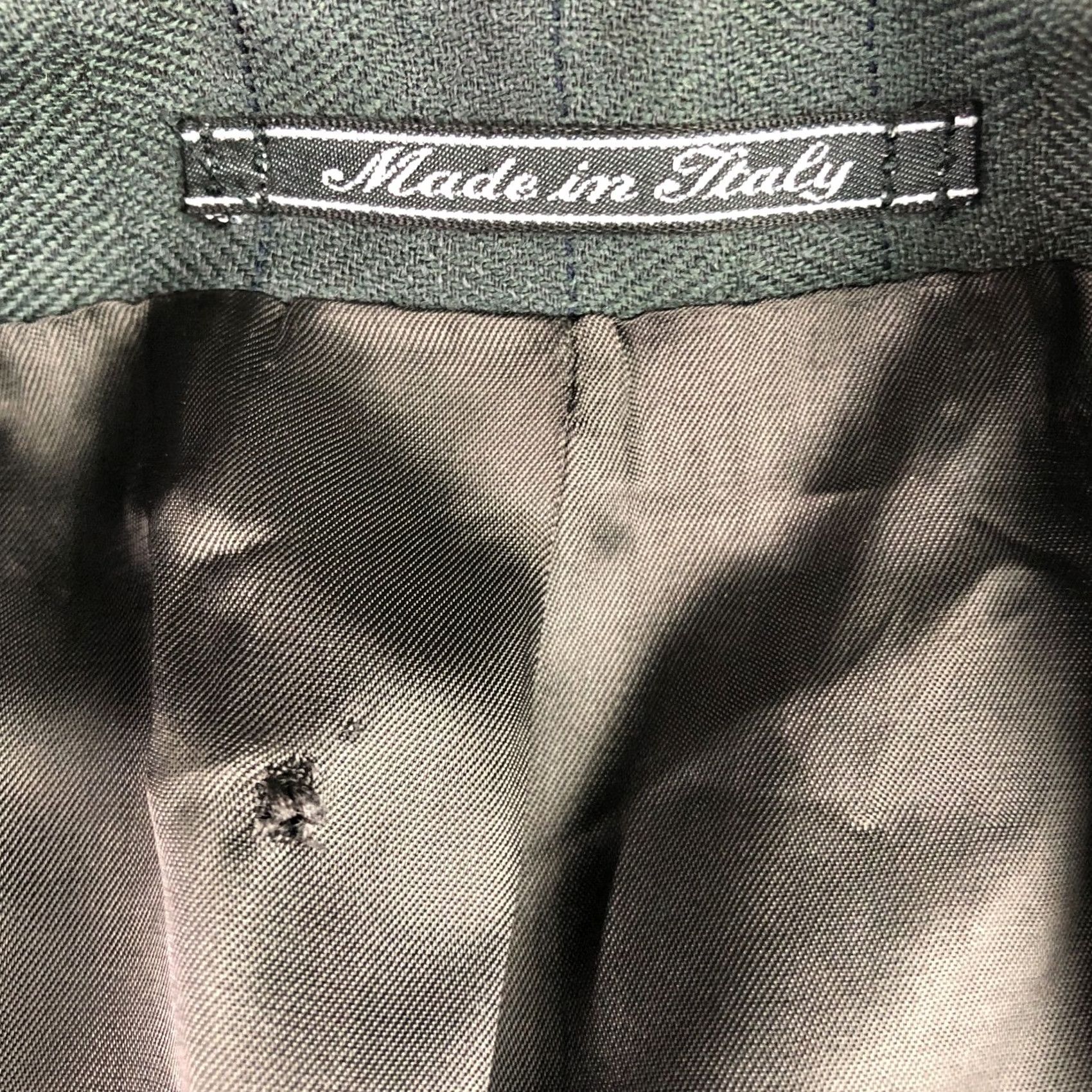 Lubiam Lubiam Two Button Mens 42 Green VTG Men Wool Blazer Stripe Italy 42R Size 42R - 4 Thumbnail